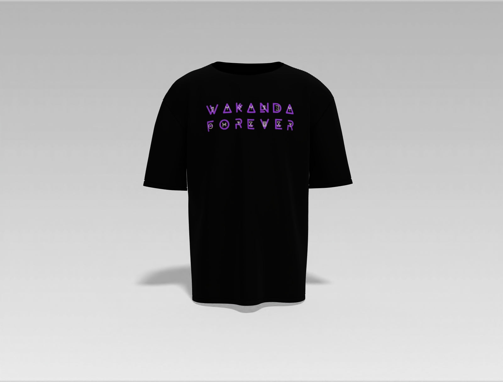 "Wakanda Forever | Black Panther Tribute Oversized Graphic Tee – Limited Edition"