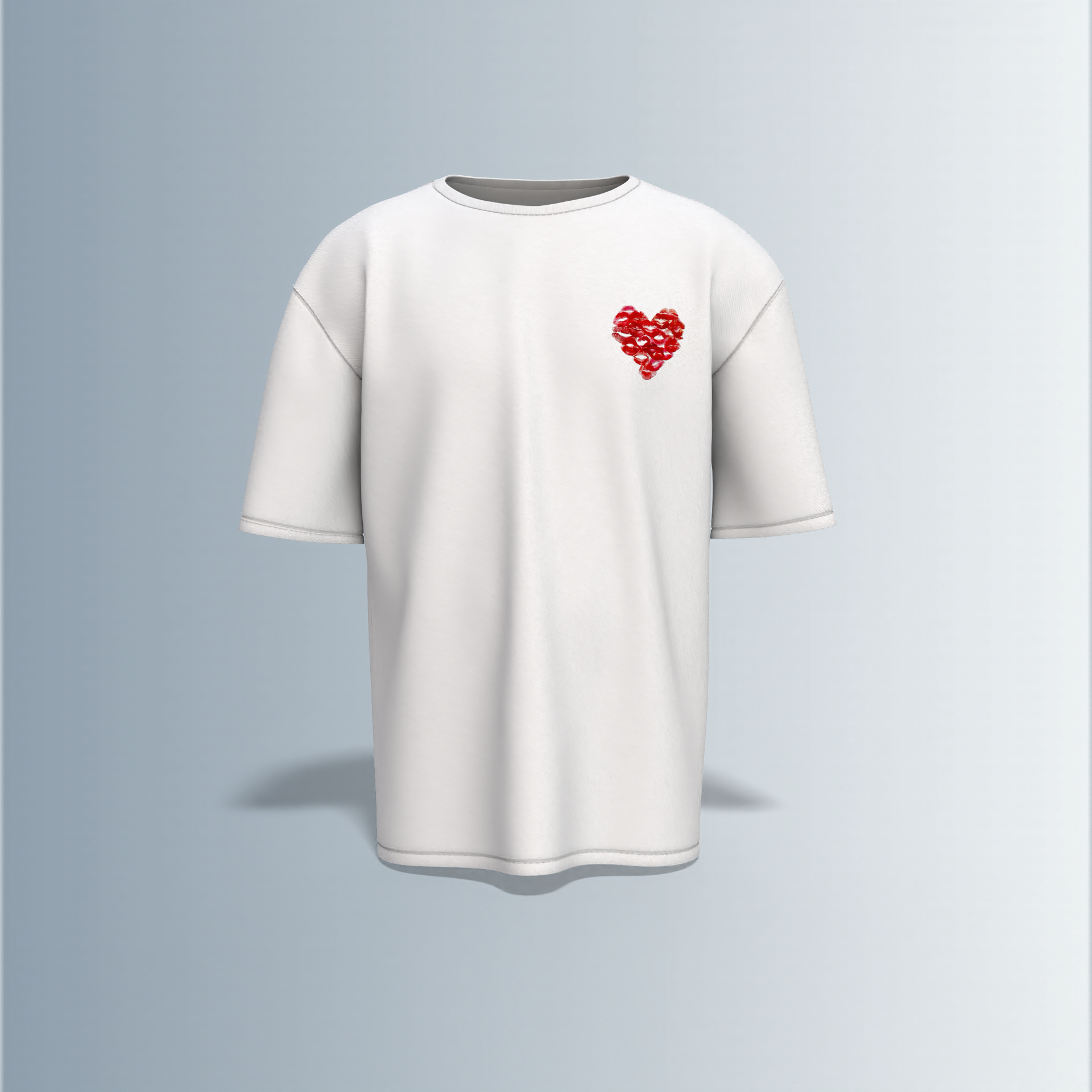 "Emotive Streetwear T-Shirt Featuring Handwritten 'I Dream You Love Me Again' Back Graphic and Small Broken Heart Chest Detail"