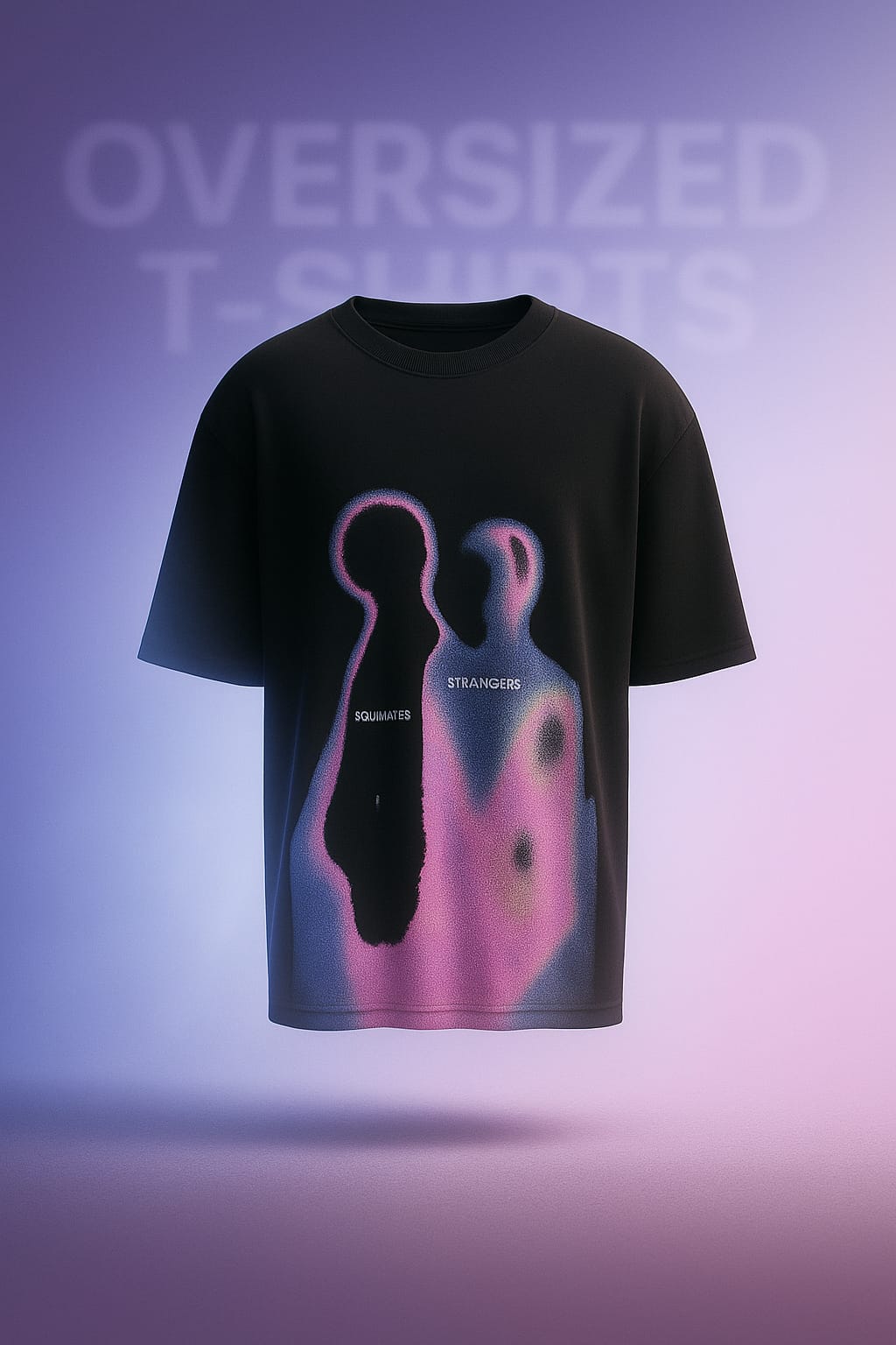 "Strangers & Soulmates Oversized Graphic T-Shirt – Abstract Heatwave Edition"