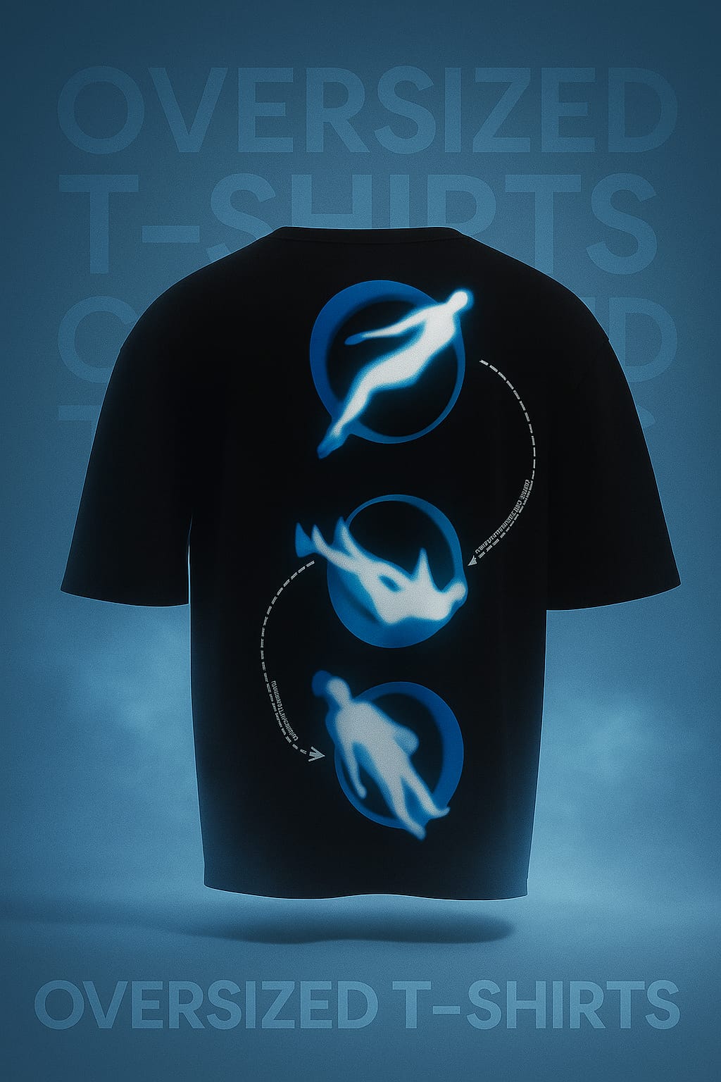 "Portal Jump Oversized Graphic T-Shirt – Futuristic Streetwear Drop"