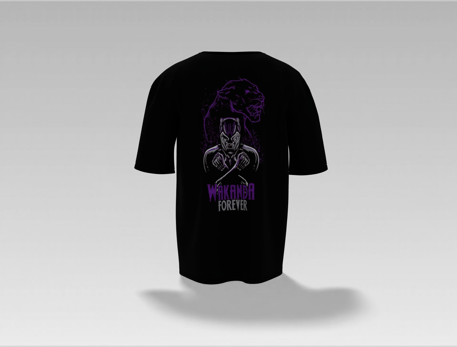 "Wakanda Forever | Black Panther Tribute Oversized Graphic Tee – Limited Edition"