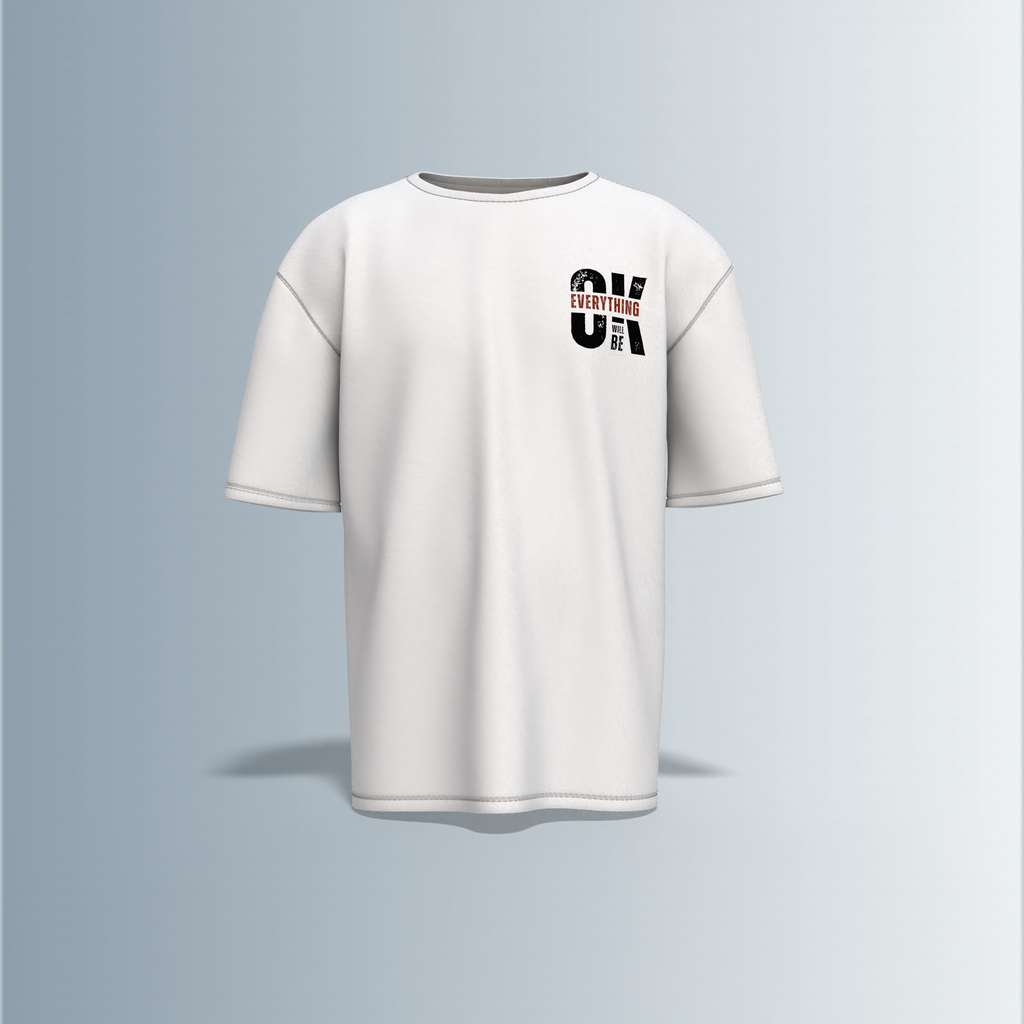 "Be kind to your mind" quote written - Premium Cotton Oversized T-Shirt