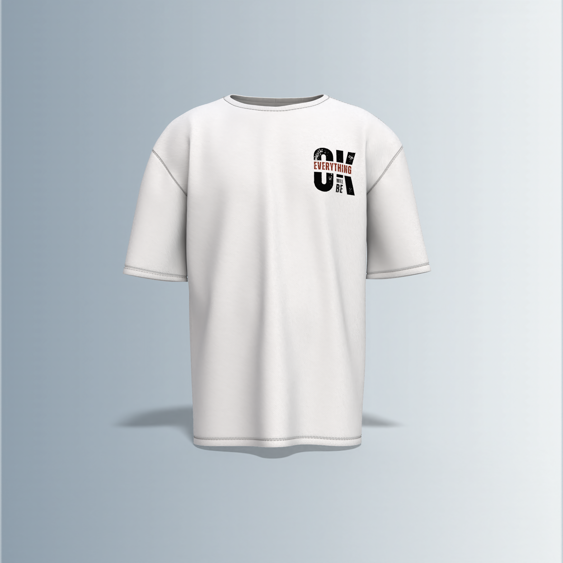 "Be kind to your mind" quote written - Premium Cotton Oversized T-Shirt