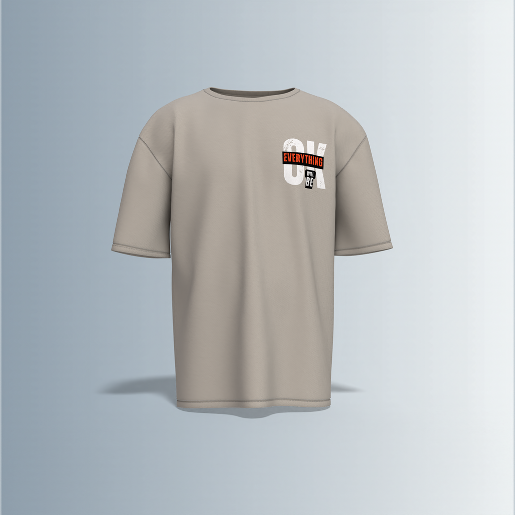 "Be kind to your mind" quote written - Premium Cotton Oversized T-Shirt