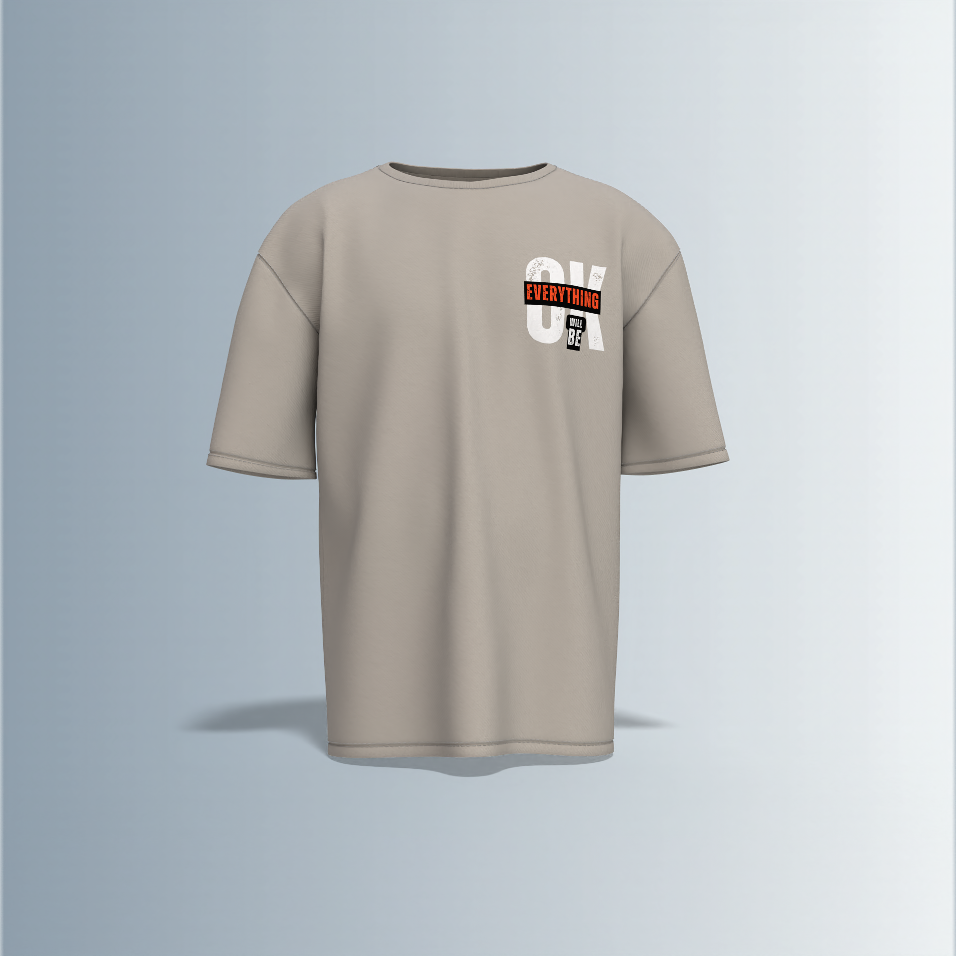 "Be kind to your mind" quote written - Premium Cotton Oversized T-Shirt