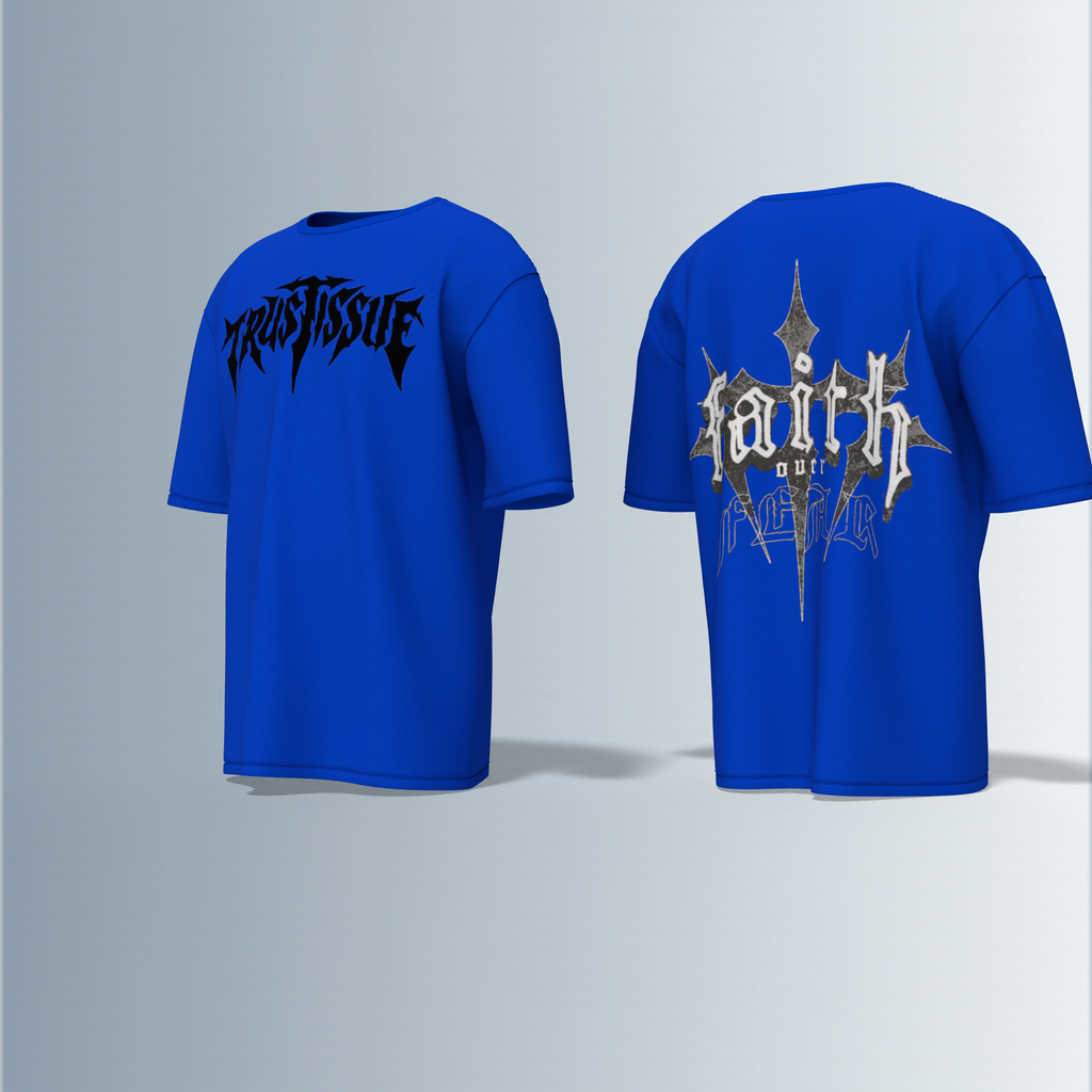 "trustissue and faith" quote written - Premium Cotton Oversized T-Shirt