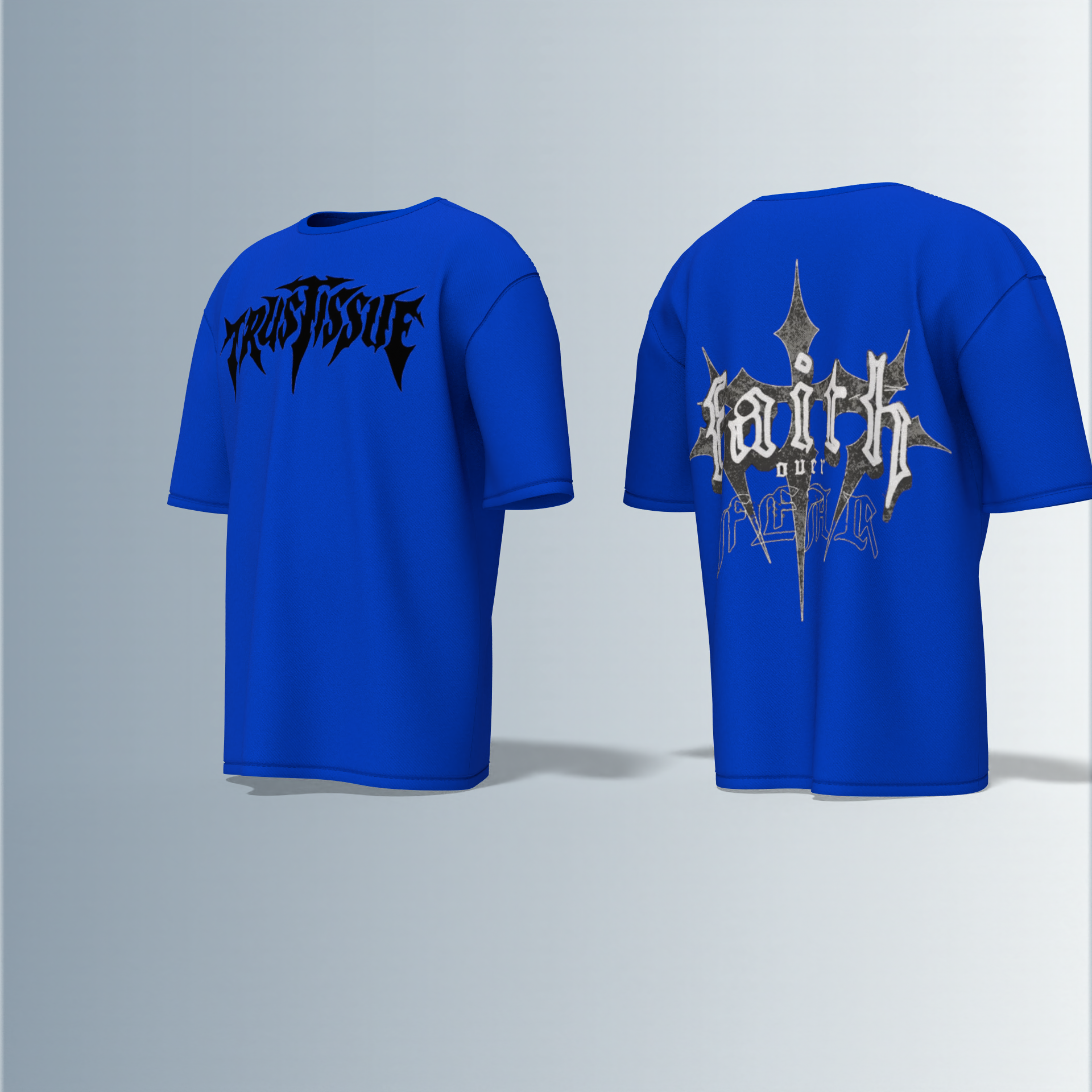 "trustissue and faith" quote written - Premium Cotton Oversized T-Shirt