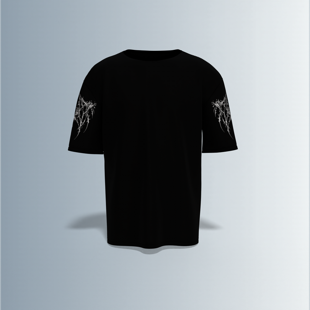 Shadow Thorns Tee – Gothic Sleeve Tattoo Edition Oversized Tshirt