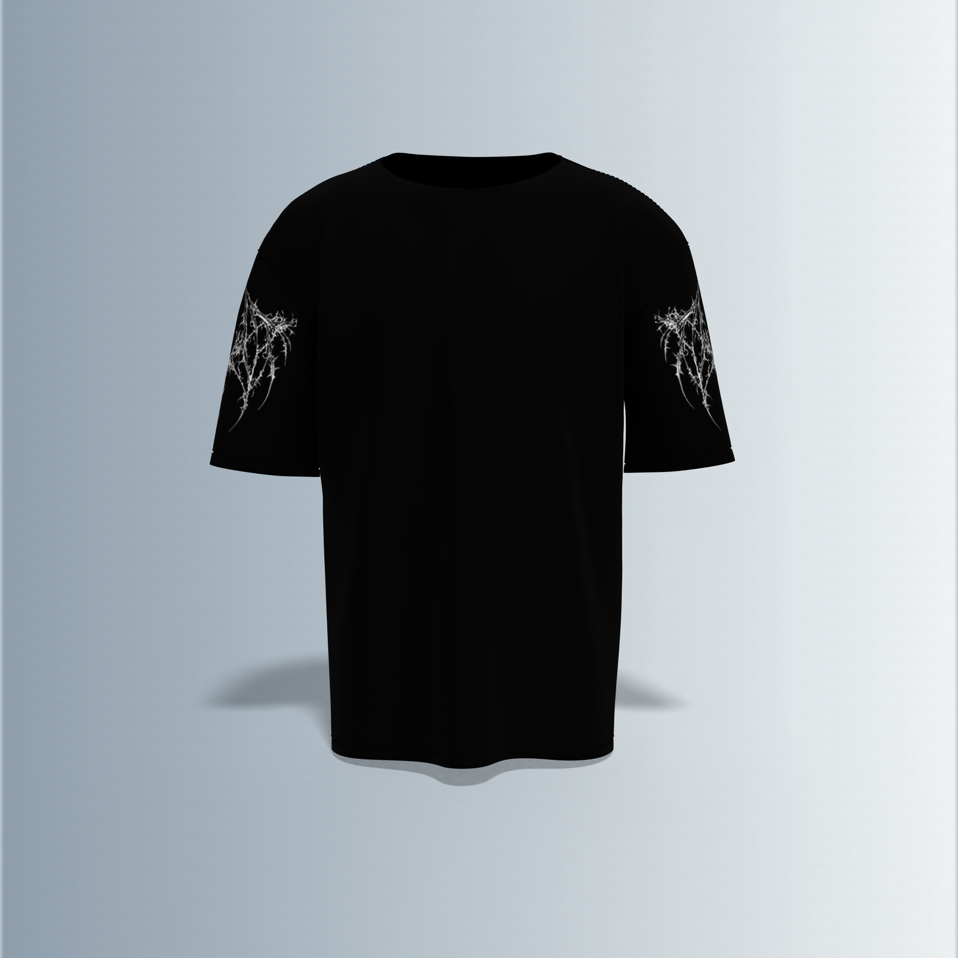 Shadow Thorns Tee – Gothic Sleeve Tattoo Edition Oversized Tshirt