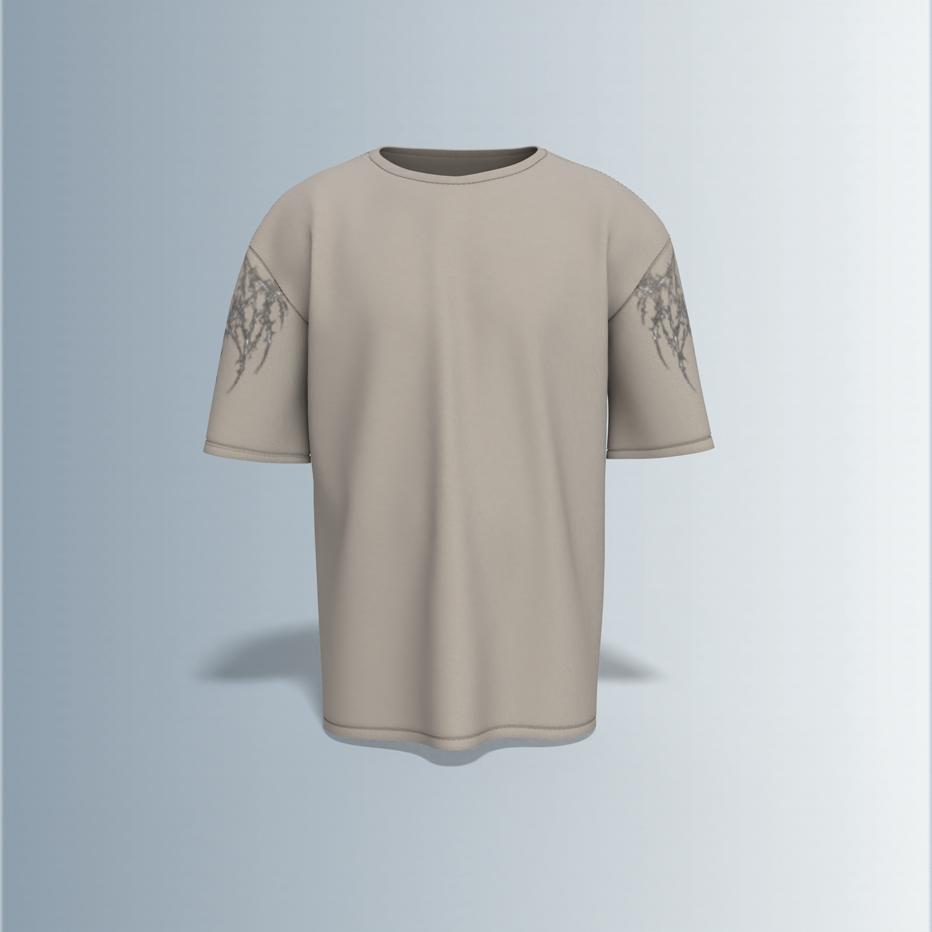 Shadow Thorns Tee – Gothic Sleeve Tattoo Edition Oversized Tshirt
