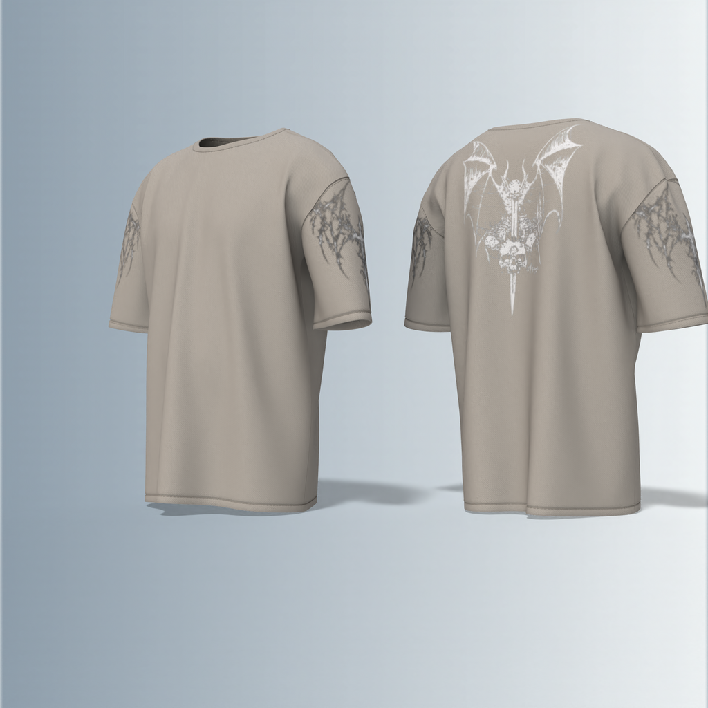 Shadow Thorns Tee – Gothic Sleeve Tattoo Edition Oversized Tshirt