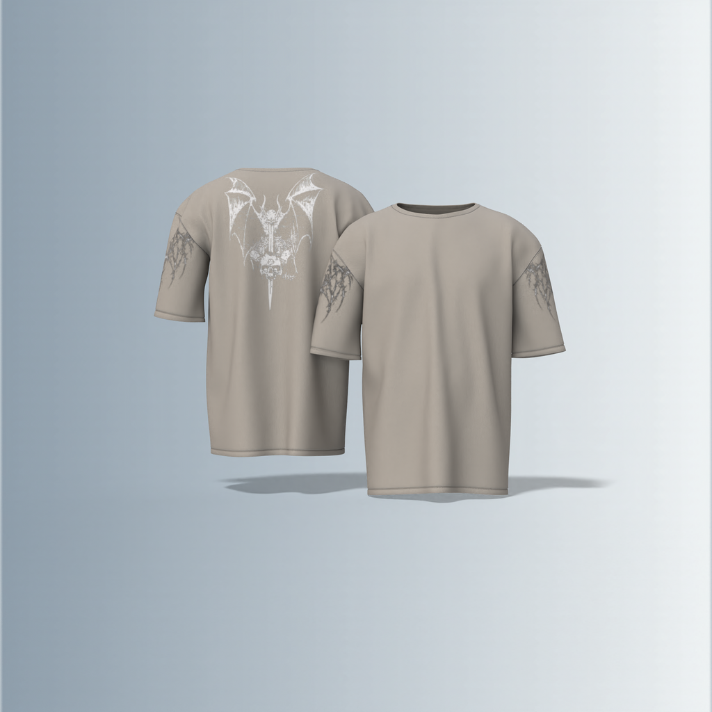 Shadow Thorns Tee – Gothic Sleeve Tattoo Edition Oversized Tshirt