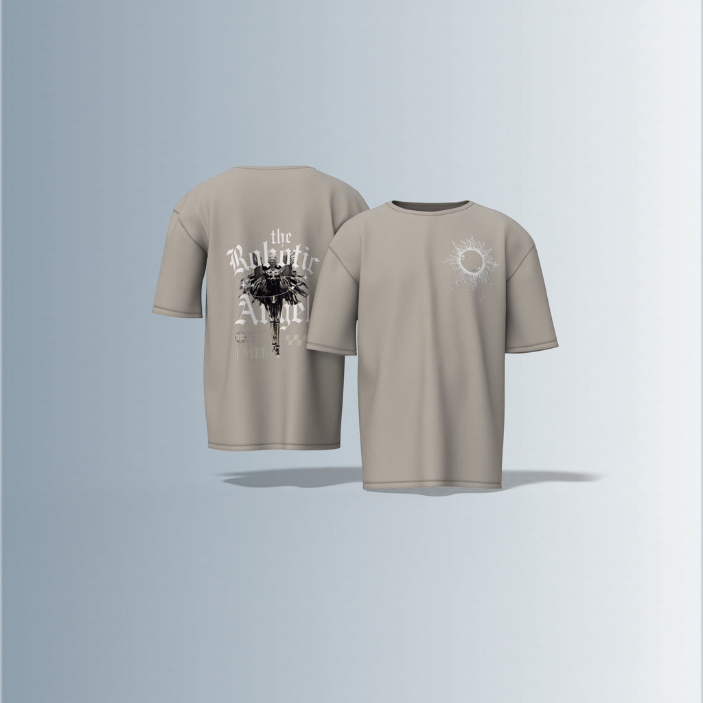 Cyber-gothic or techwear fantasy- Premium Cotton Oversized T-Shirt