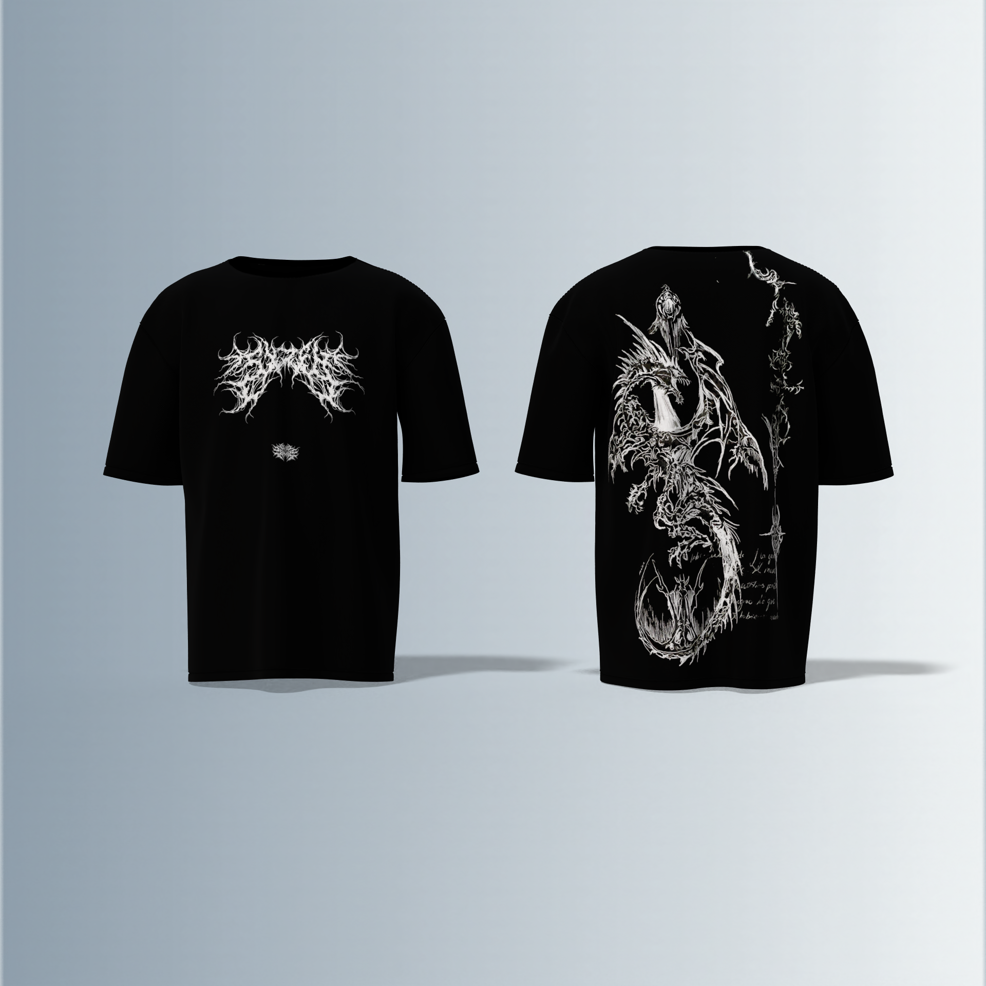 “Black metal inspired graphic”- Premium Cotton Oversized T-Shirt