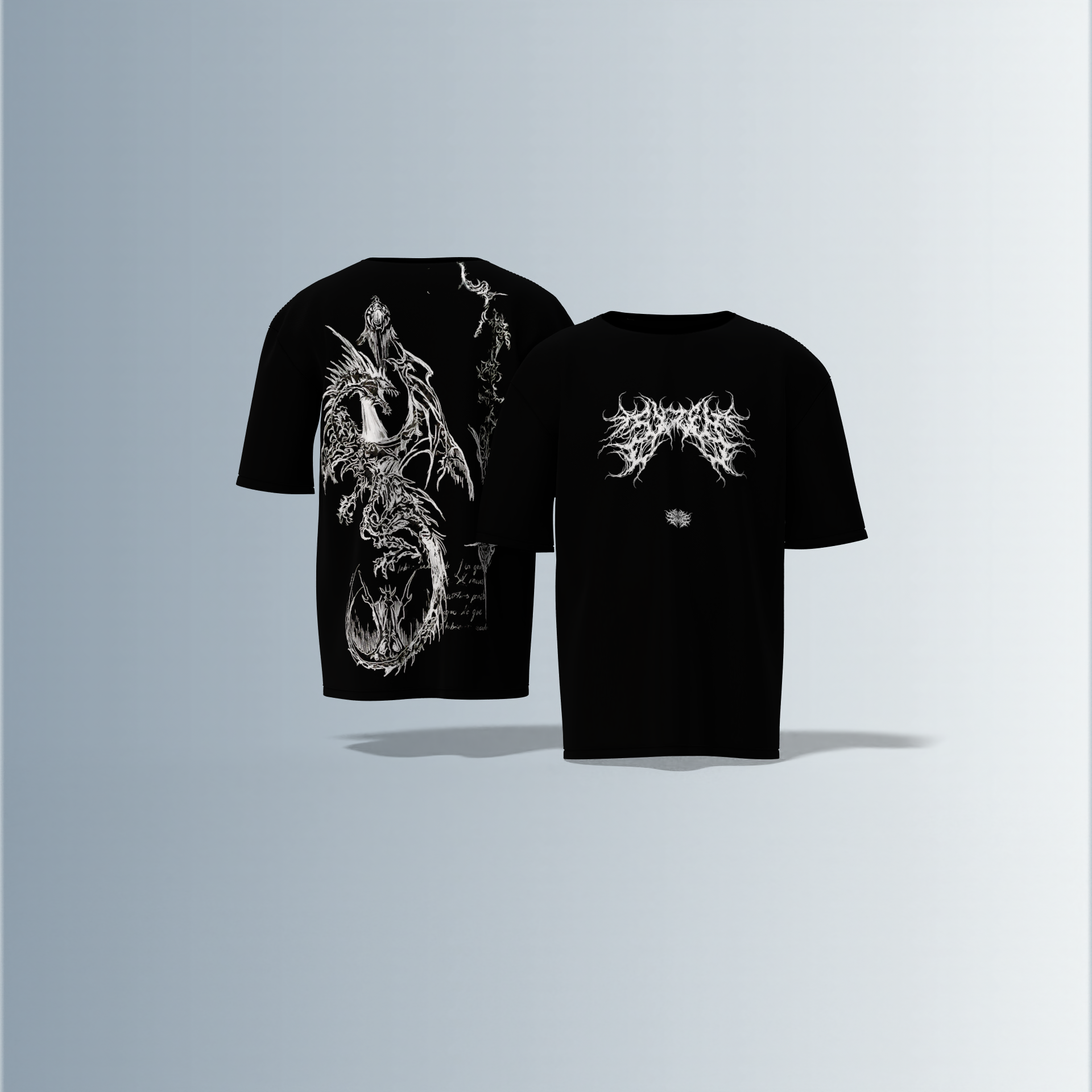 “Black metal inspired graphic”- Premium Cotton Oversized T-Shirt