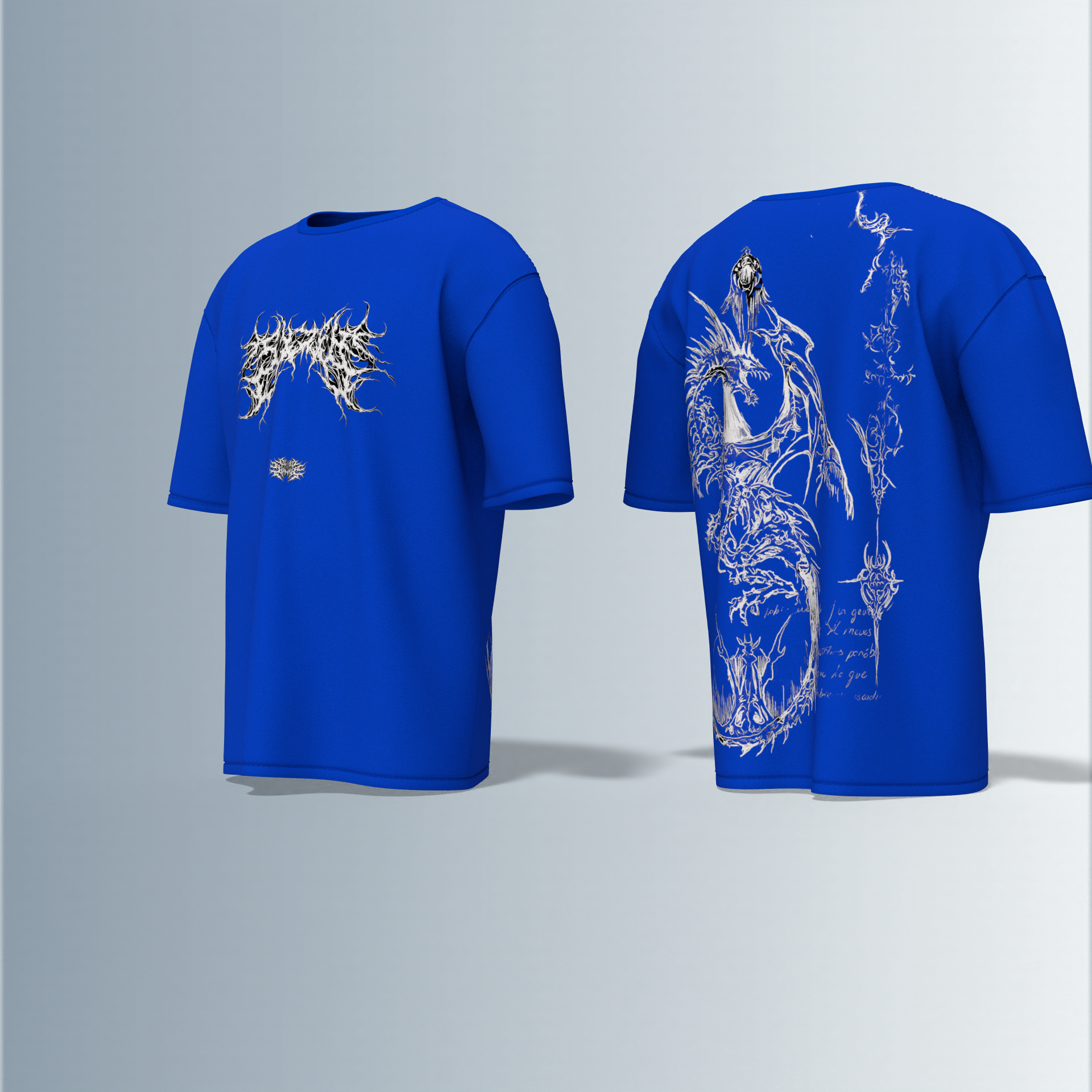 “Black metal inspired graphic”- Premium Cotton Oversized T-Shirt