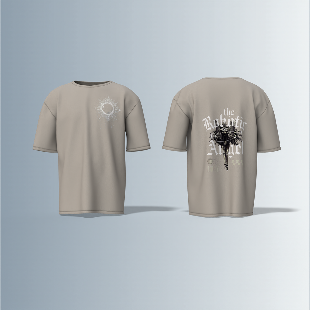 Cyber-gothic or techwear fantasy- Premium Cotton Oversized T-Shirt
