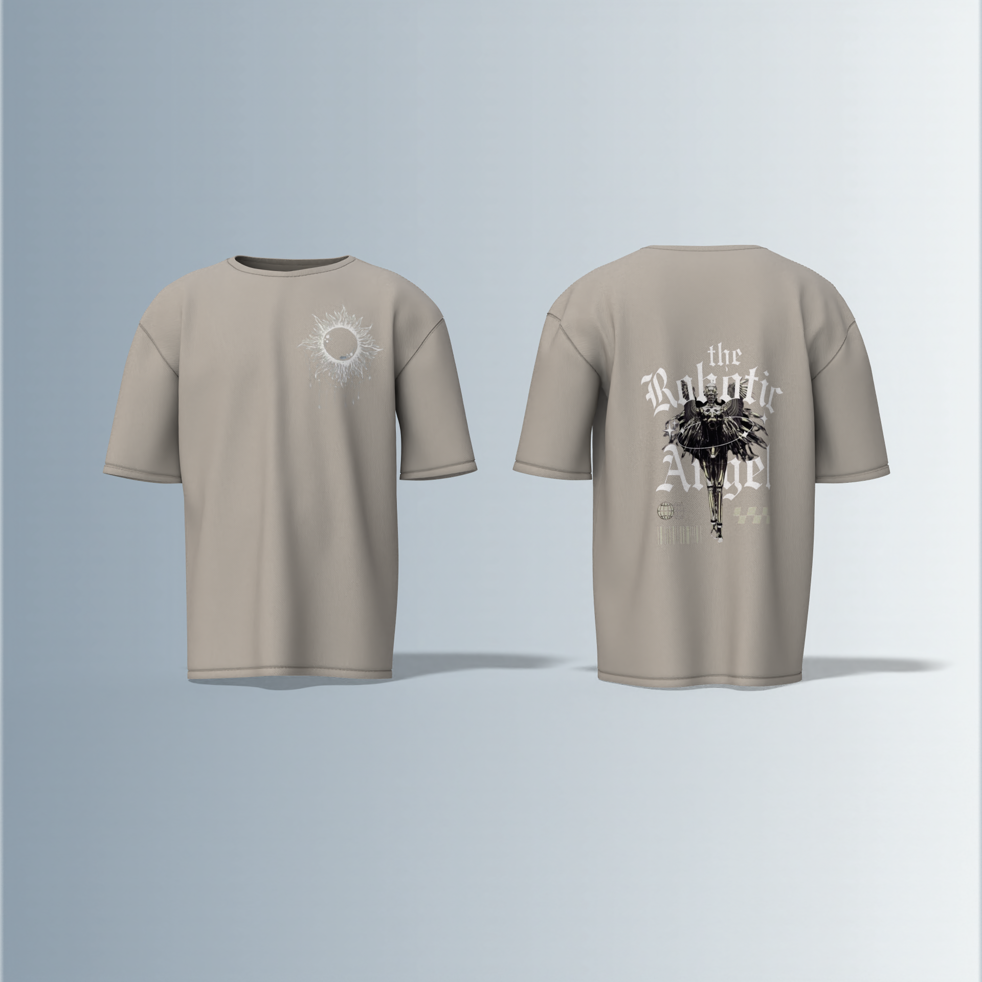 Cyber-gothic or techwear fantasy- Premium Cotton Oversized T-Shirt