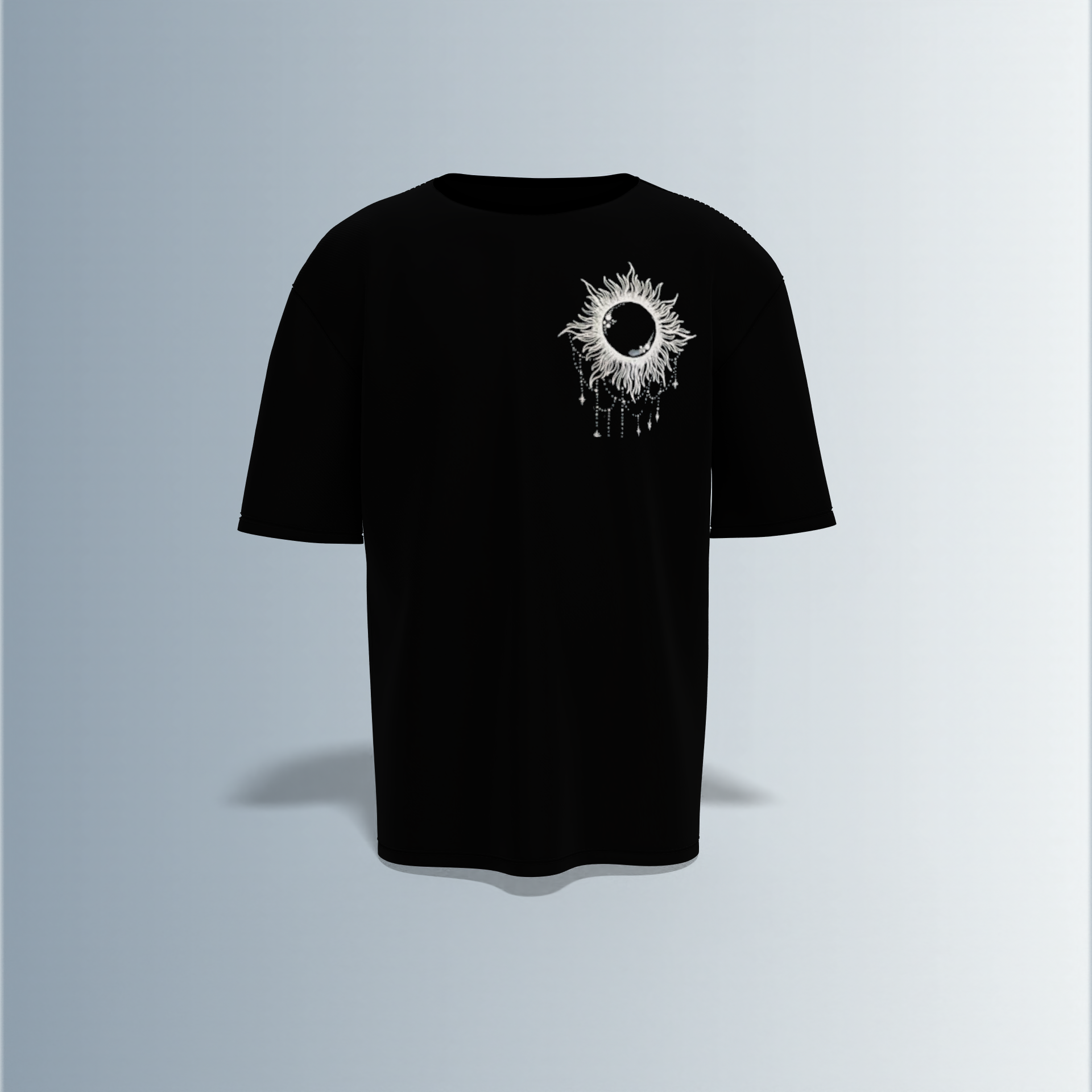 Cyber-gothic or techwear fantasy- Premium Cotton Oversized T-Shirt