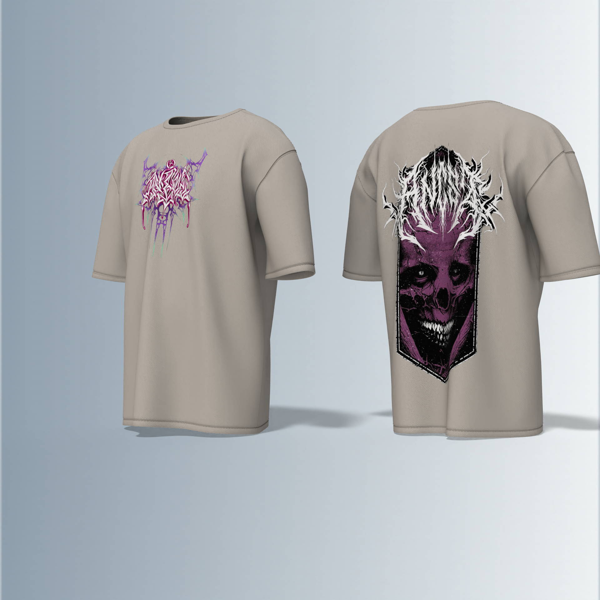 "Horrorcore streetwear"- Premium Cotton Oversized T-Shirt