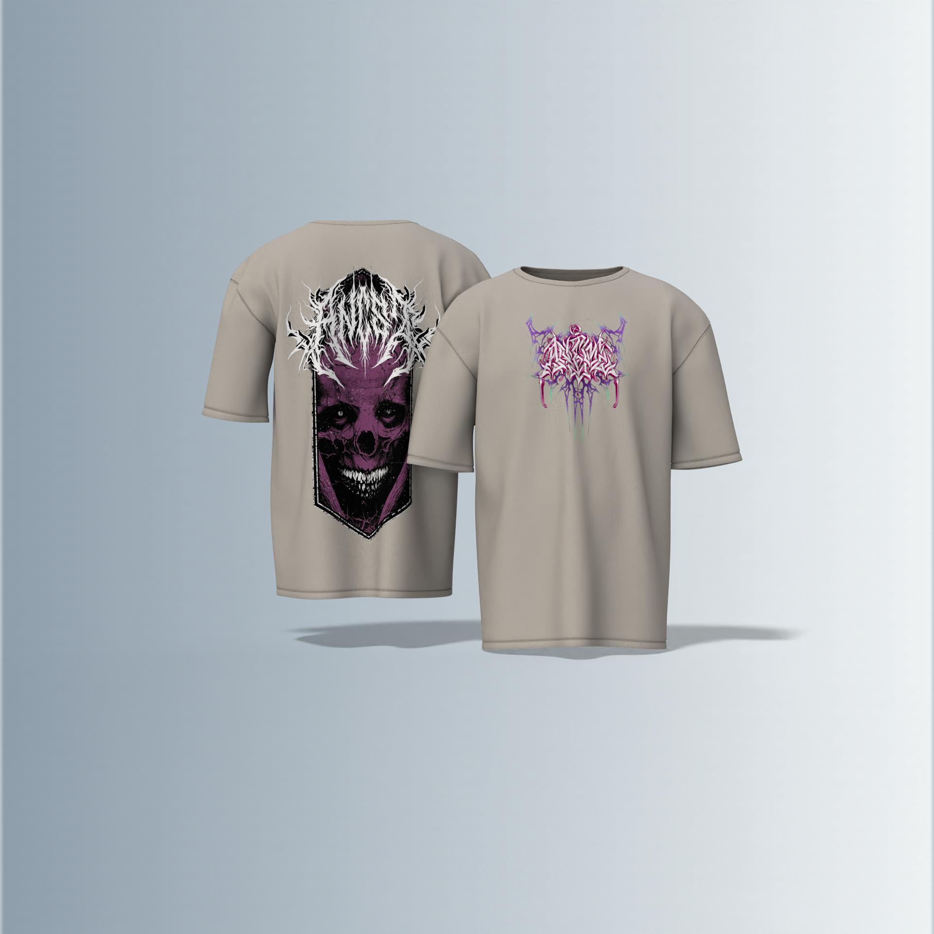 "Horrorcore streetwear"- Premium Cotton Oversized T-Shirt