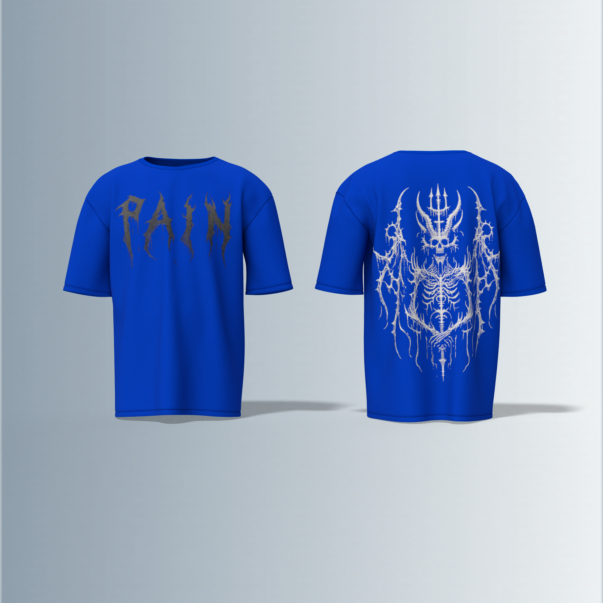 "Electric Pain: Gothic Oversized Tee" Pain what make you indestructible.
