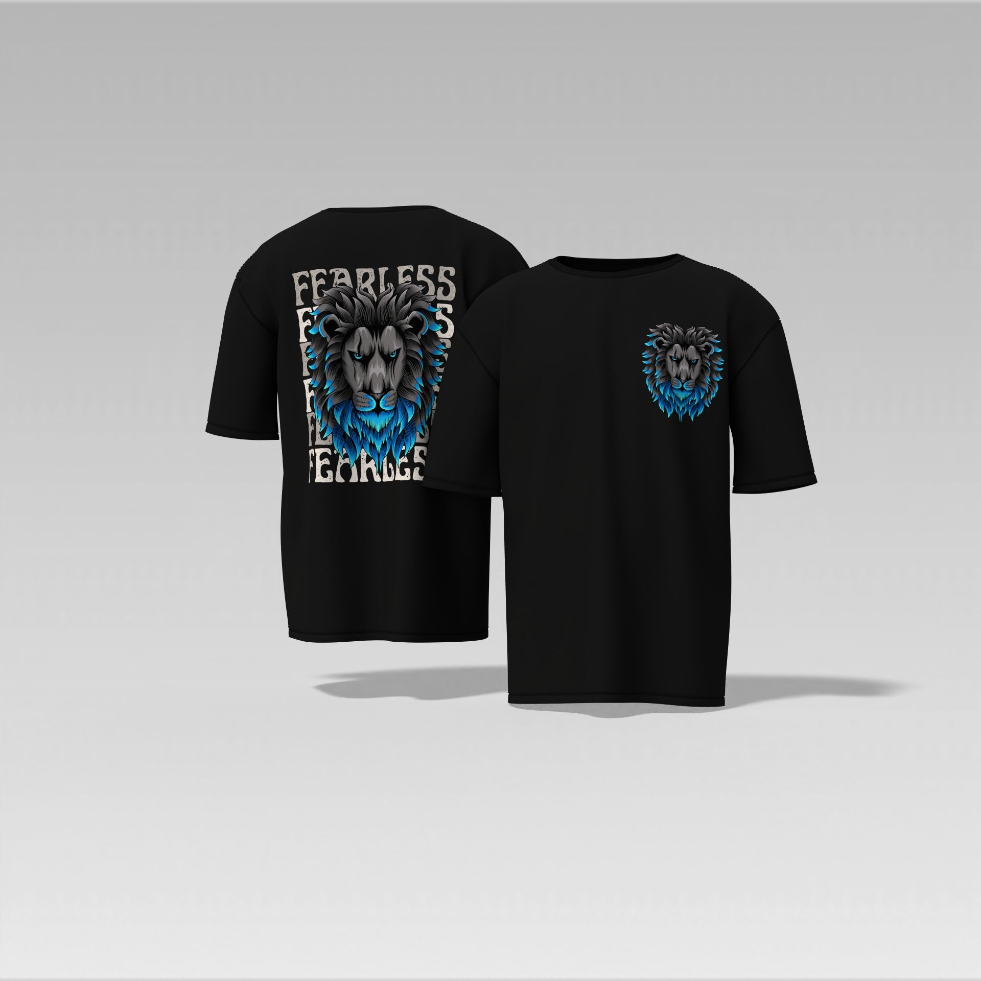 Fearless Flame Lion Graphic Tee – Special Edition Oversized T-shirt