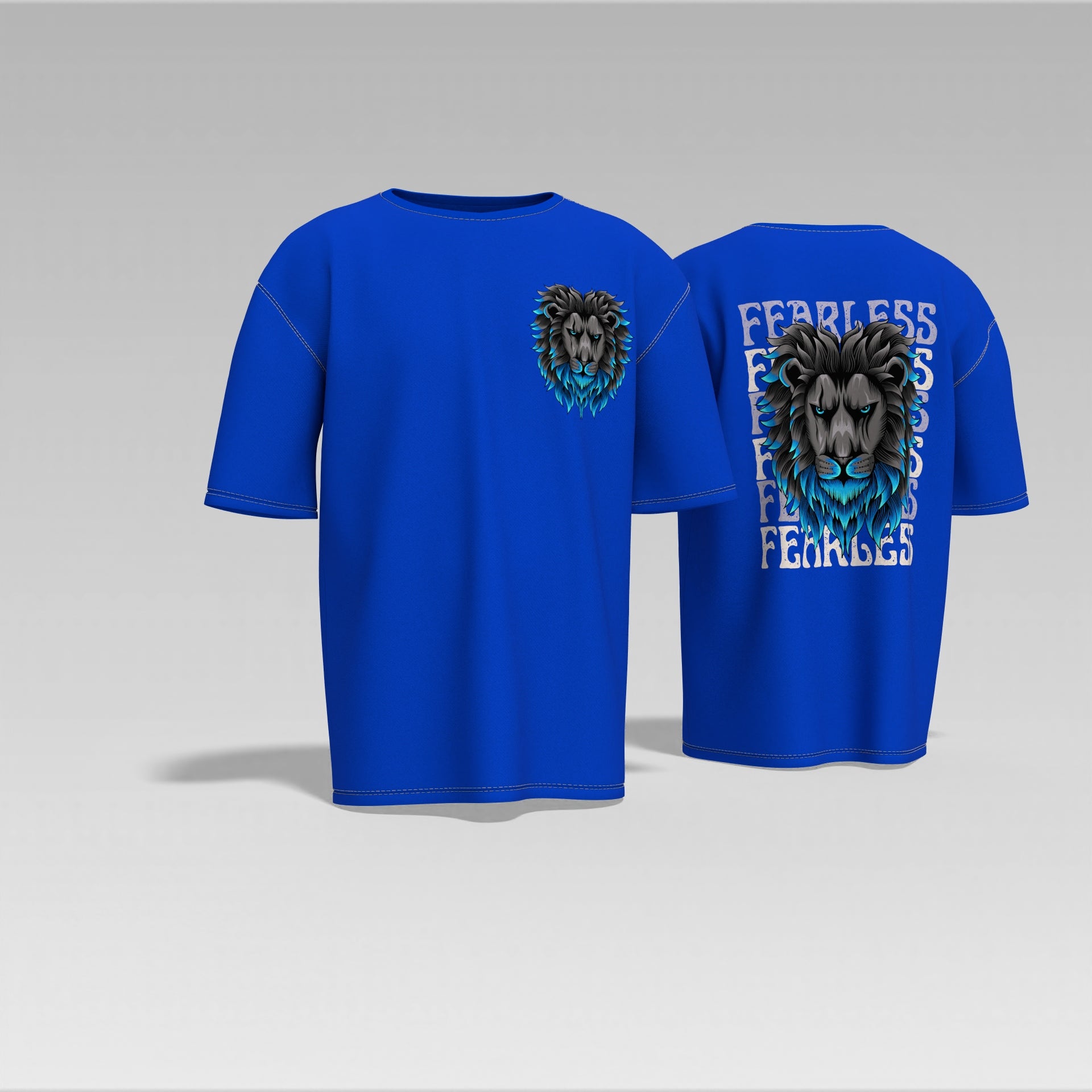 Fearless Flame Lion Graphic Tee – Special Edition Oversized T-shirt