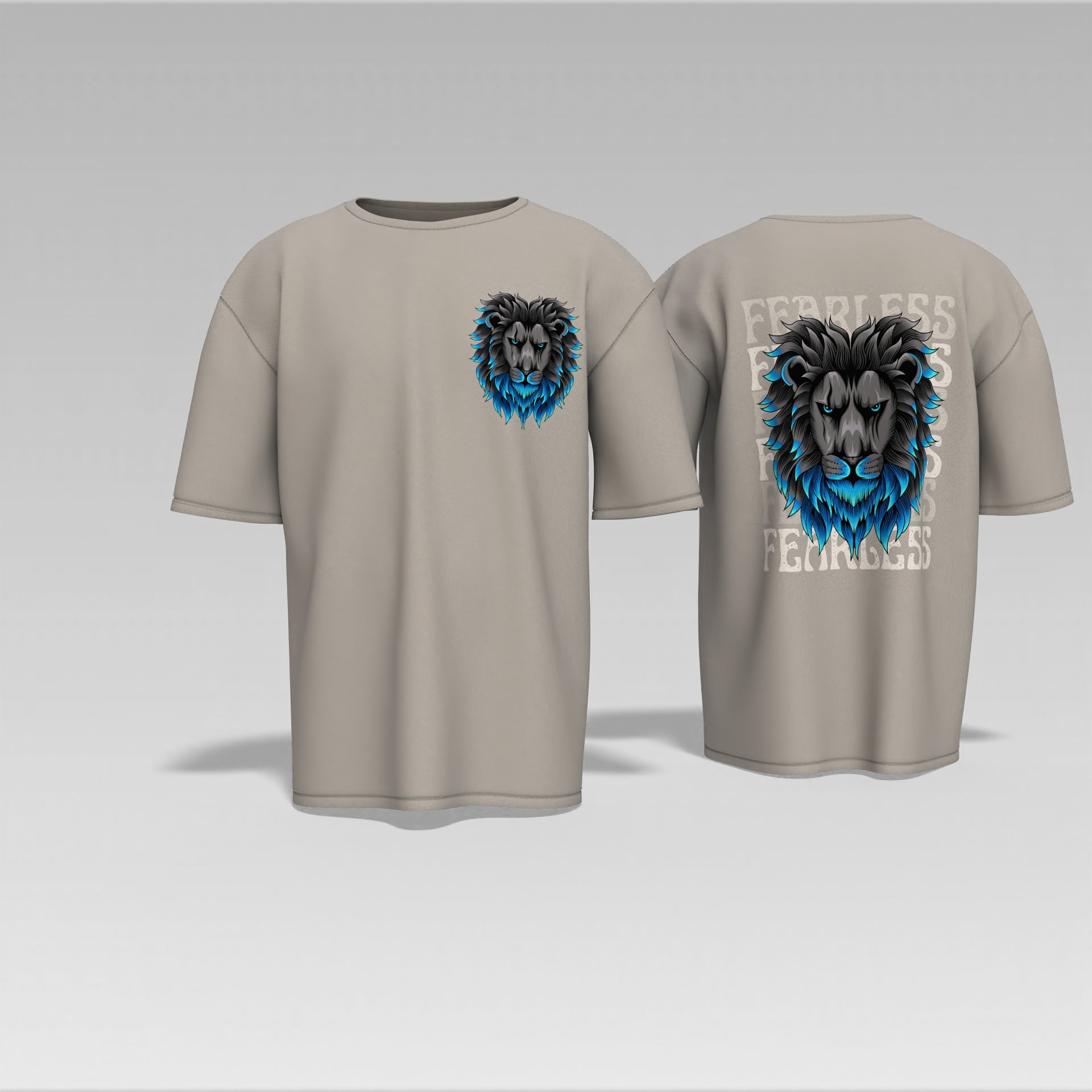 Fearless Flame Lion Graphic Tee – Special Edition Oversized T-shirt