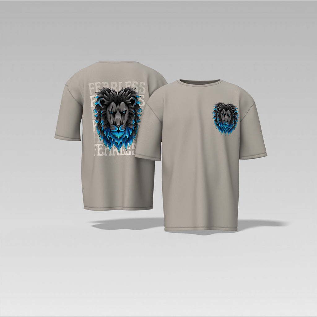 Fearless Flame Lion Graphic Tee – Special Edition Oversized T-shirt