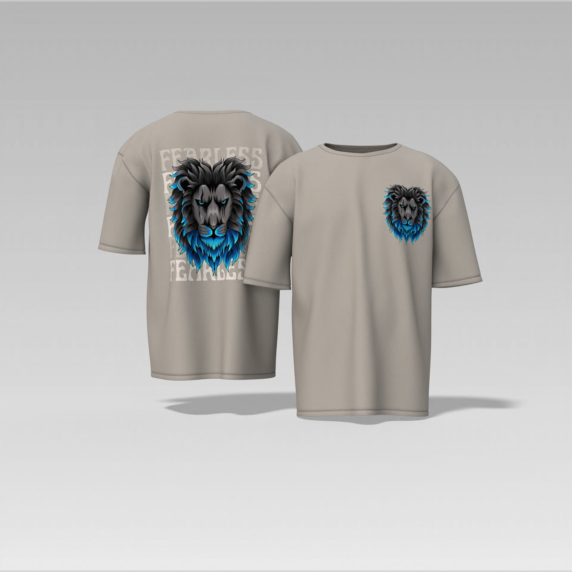 Fearless Flame Lion Graphic Tee – Special Edition Oversized T-shirt