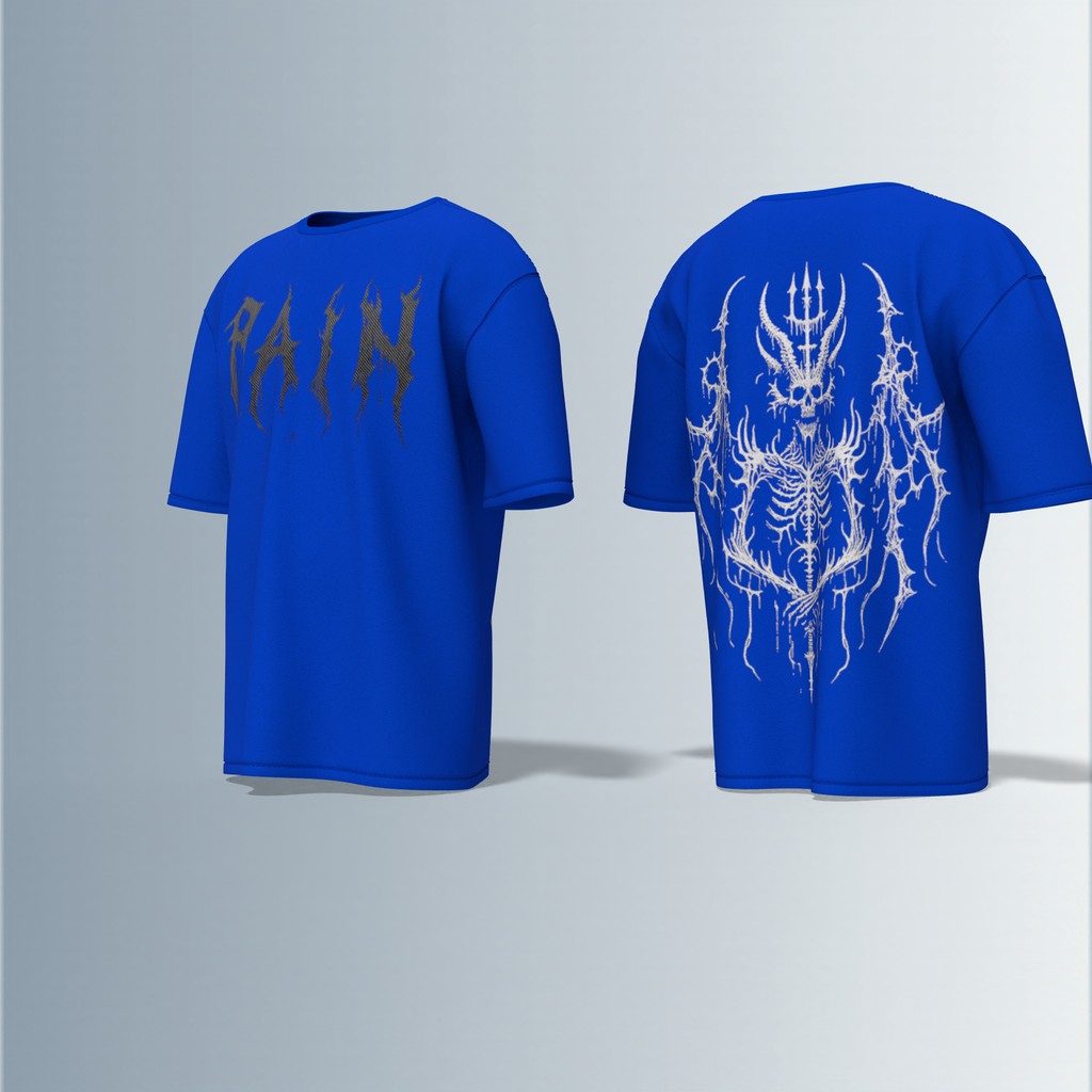 "Electric Pain: Gothic Oversized Tee" Pain what make you indestructible.