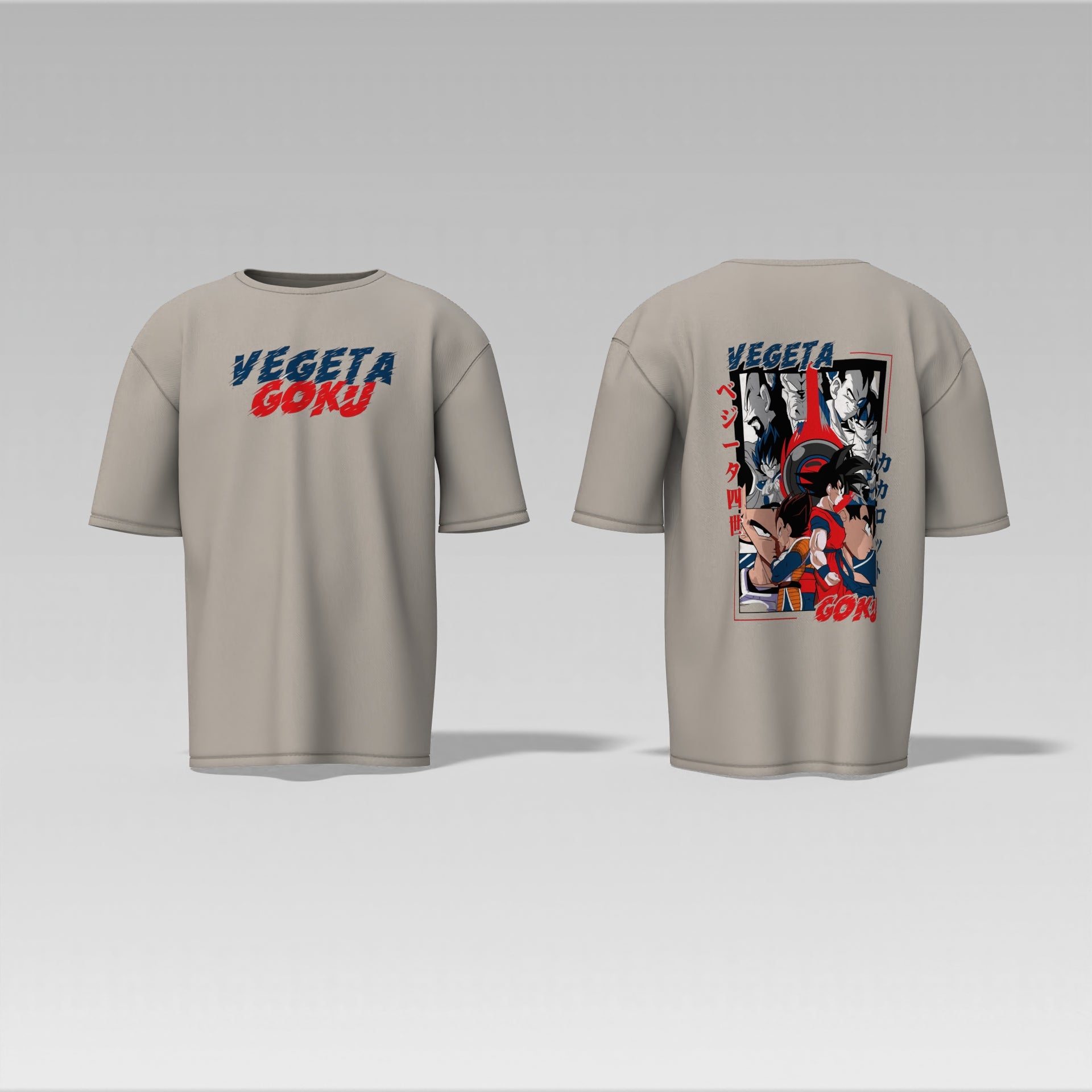 Goku vs Vegeta – Ultimate Saiyan Rivalry Oversized Graphic Tee for Dragon Ball Z Fans Oversized T-shirt