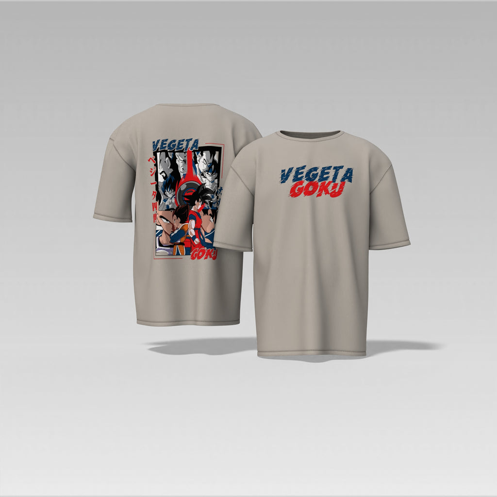 Goku vs Vegeta – Ultimate Saiyan Rivalry Oversized Graphic Tee for Dragon Ball Z Fans Oversized T-shirt