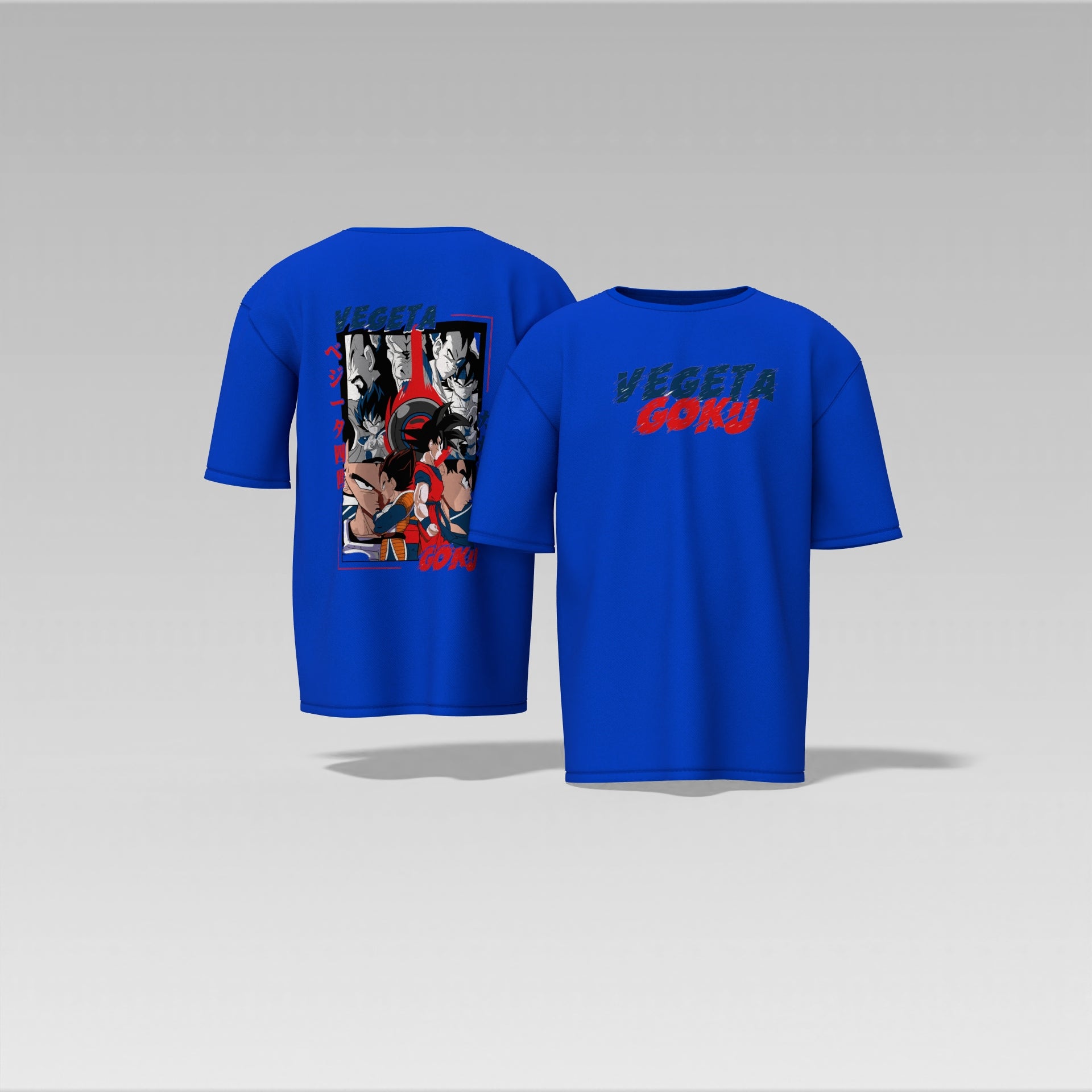 Goku vs Vegeta – Ultimate Saiyan Rivalry Oversized Graphic Tee for Dragon Ball Z Fans Oversized T-shirt