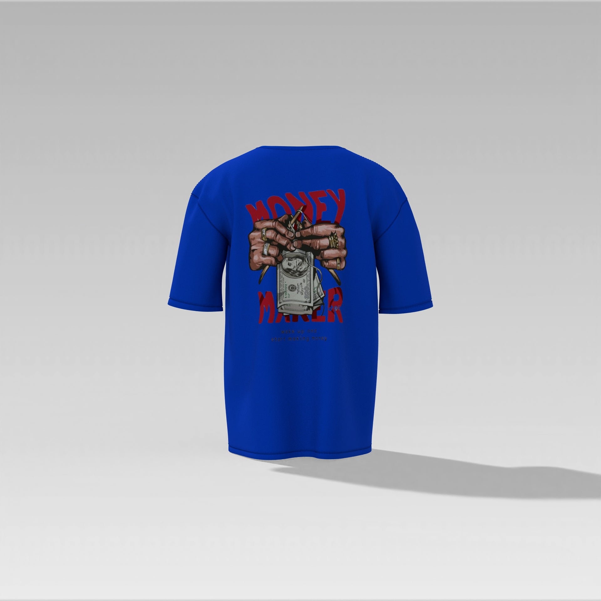 Money Maker Graphic Tee – Bold Streetwear Shirt with Cash & Bling Print  Oversized T-shirt