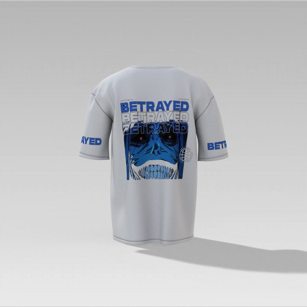 Betrayed Graphic T-Shirt – Dark Anime-Inspired Skull Design – Streetwear Oversized T-shirt