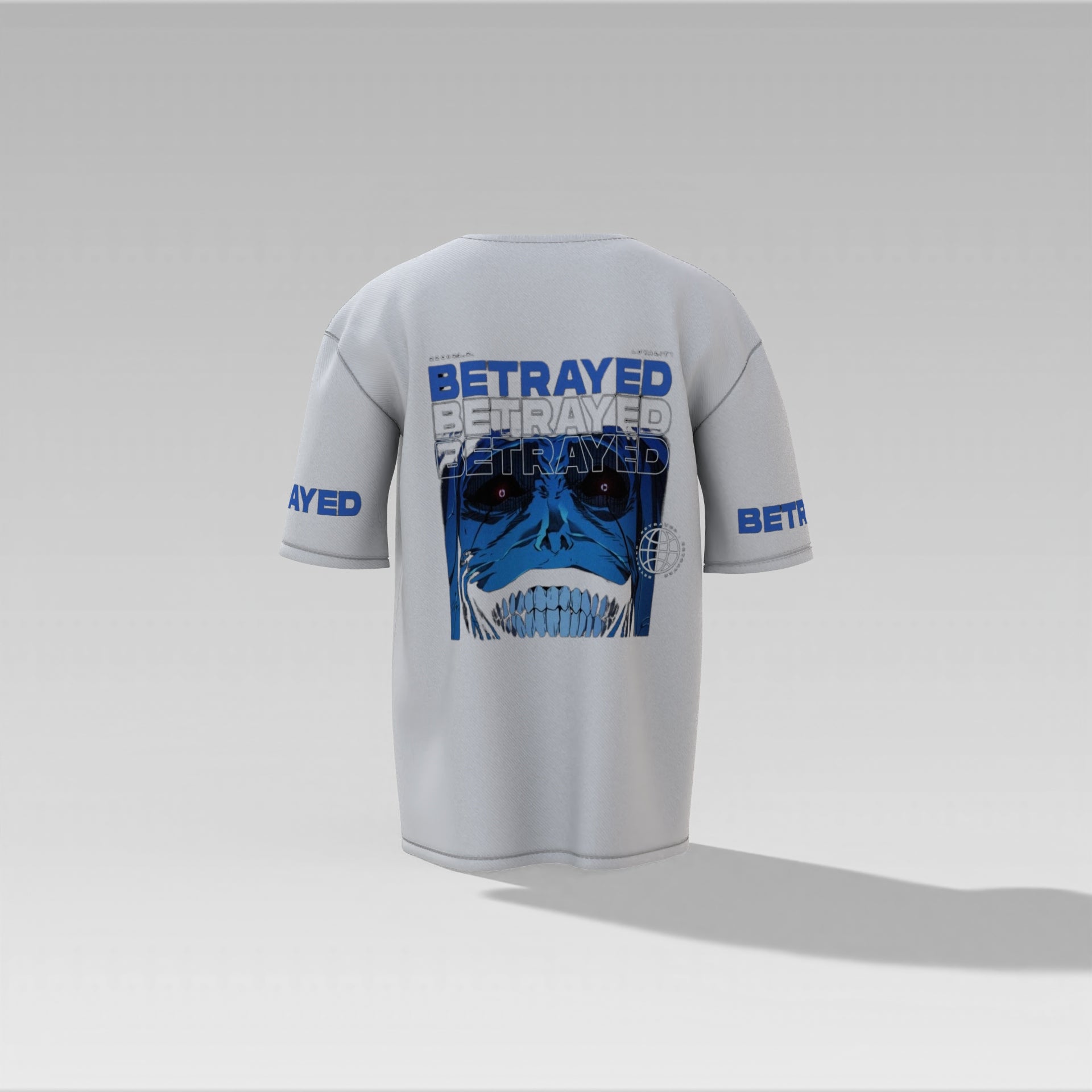 Betrayed Graphic T-Shirt – Dark Anime-Inspired Skull Design – Streetwear Oversized T-shirt