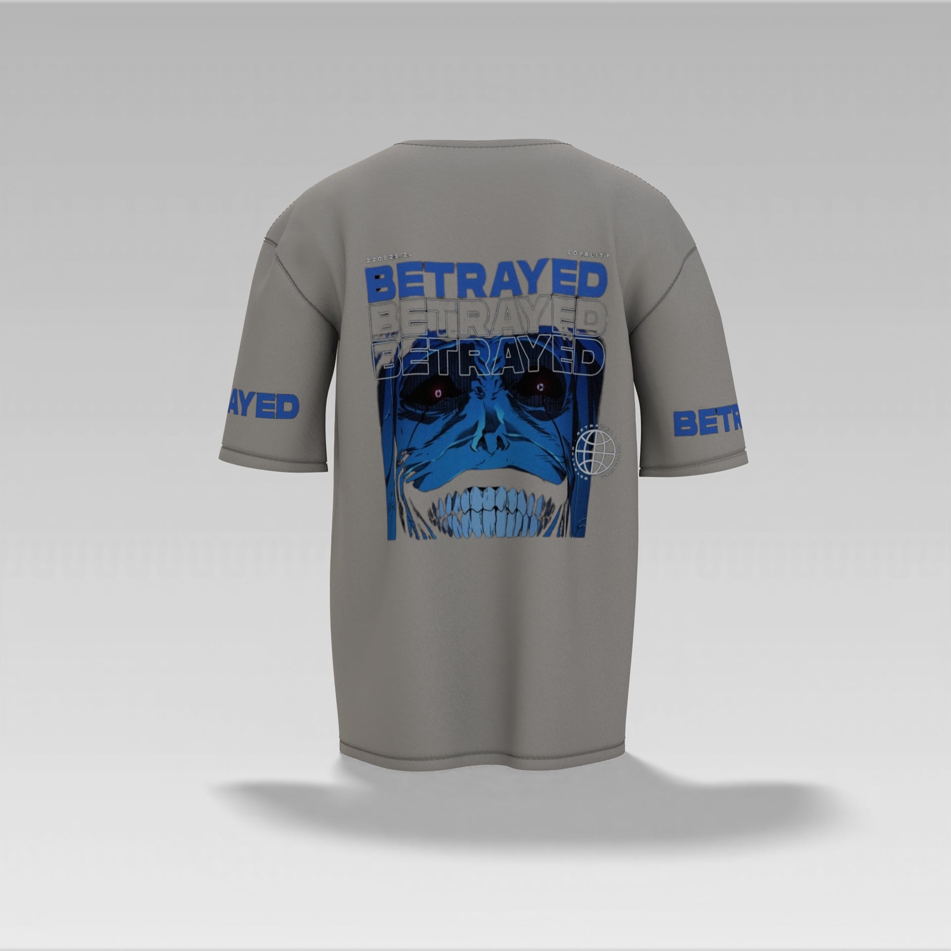 Betrayed Graphic T-Shirt – Dark Anime-Inspired Skull Design – Streetwear Oversized T-shirt
