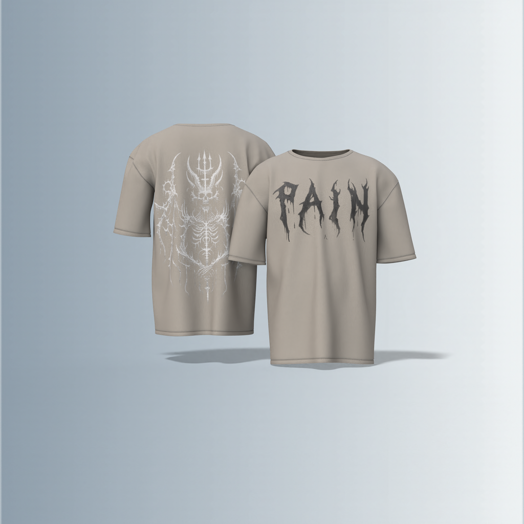 "Electric Pain: Gothic Oversized Tee" Pain what make you indestructible.