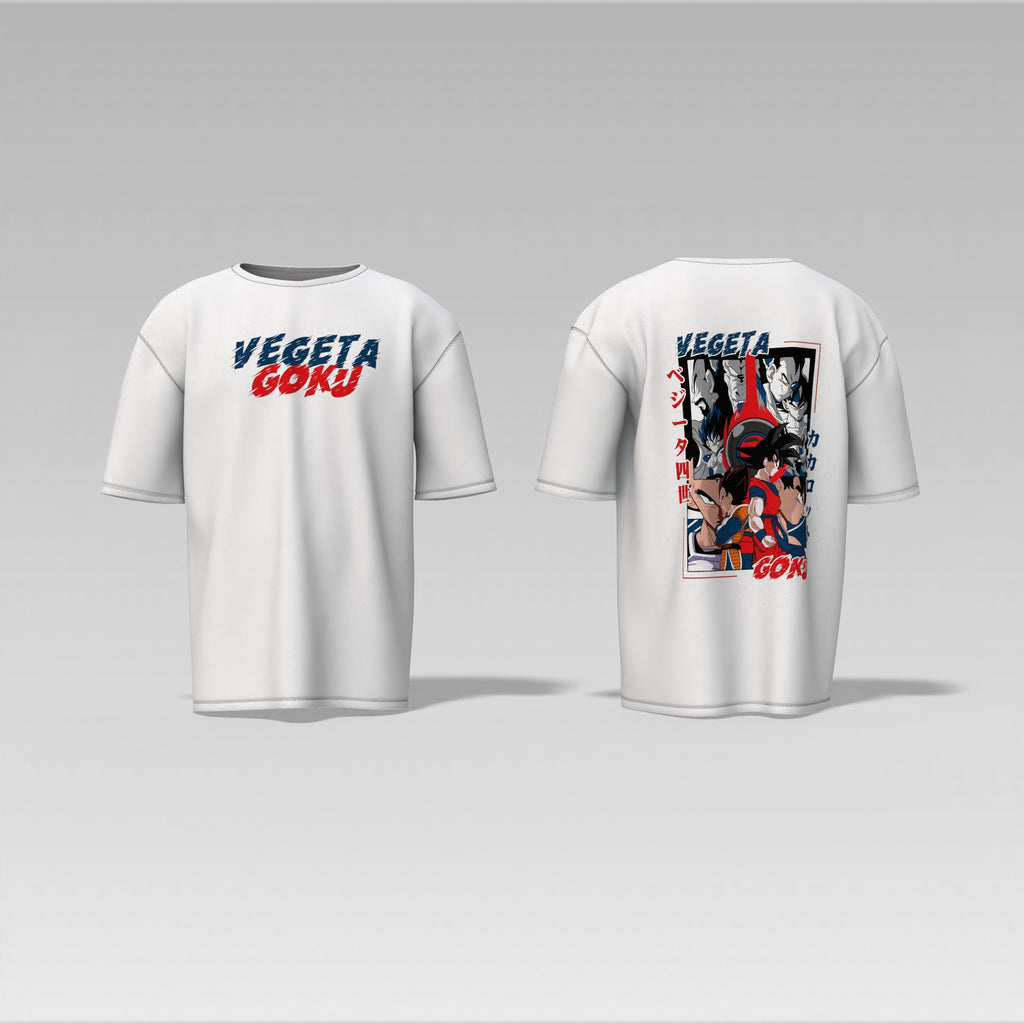 Goku vs Vegeta – Ultimate Saiyan Rivalry Oversized Graphic Tee for Dragon Ball Z Fans Oversized T-shirt