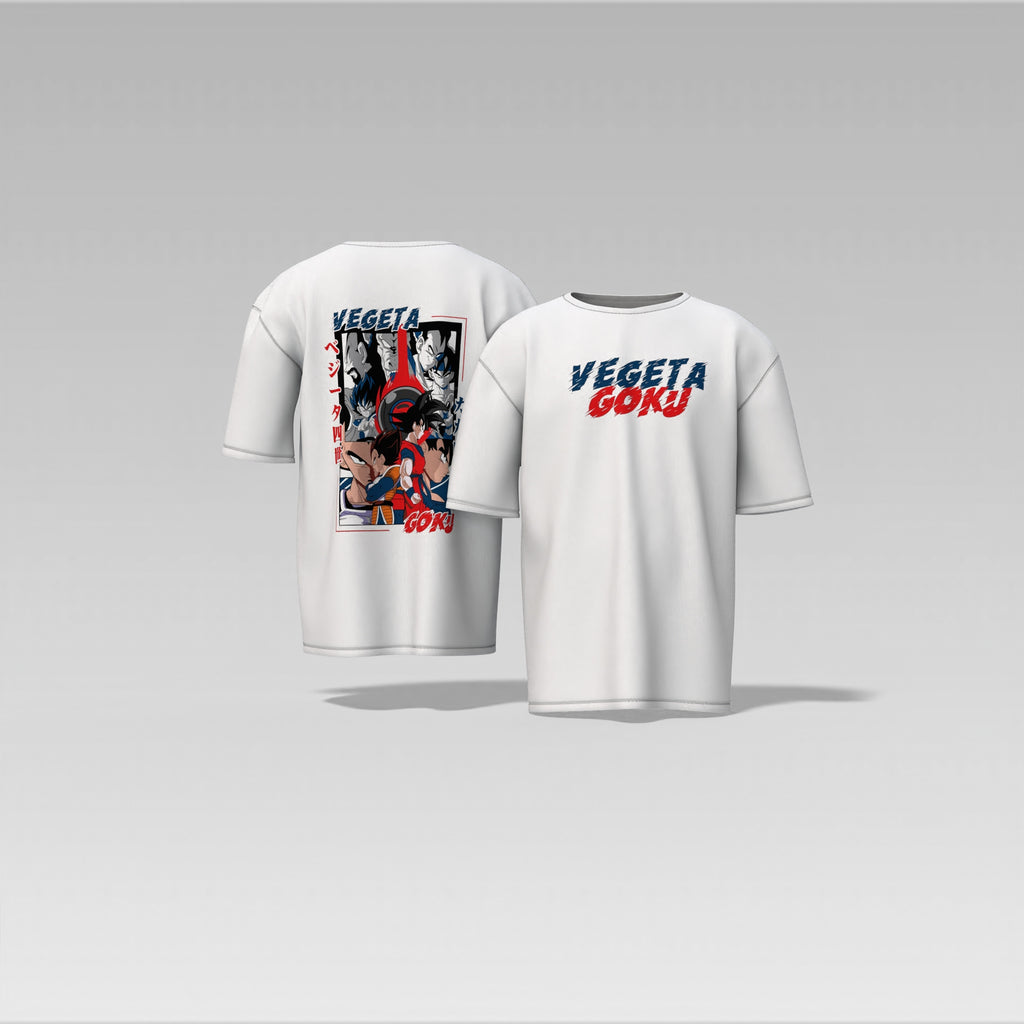 Goku vs Vegeta – Ultimate Saiyan Rivalry Oversized Graphic Tee for Dragon Ball Z Fans Oversized T-shirt