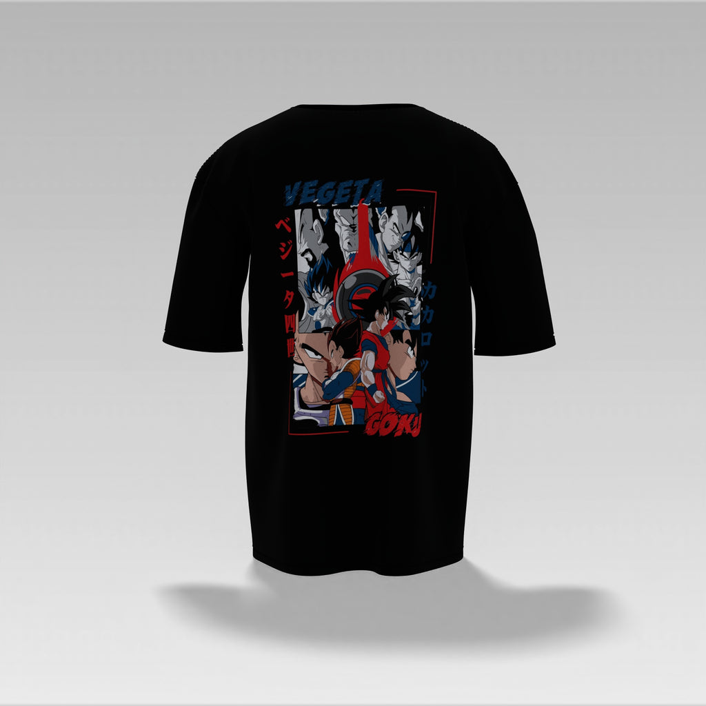 Goku vs Vegeta – Ultimate Saiyan Rivalry Oversized Graphic Tee for Dragon Ball Z Fans Oversized T-shirt
