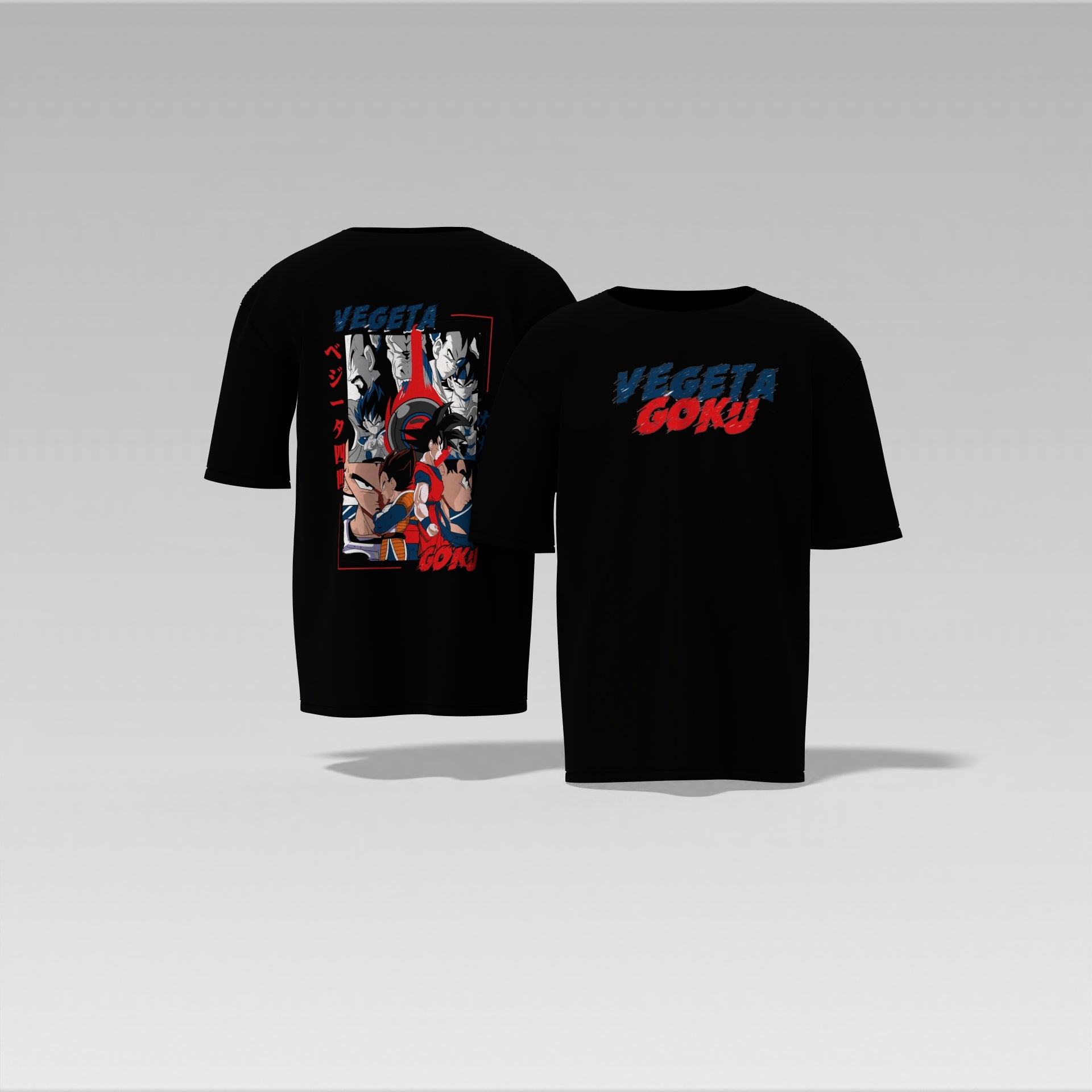 Goku vs Vegeta – Ultimate Saiyan Rivalry Oversized Graphic Tee for Dragon Ball Z Fans Oversized T-shirt