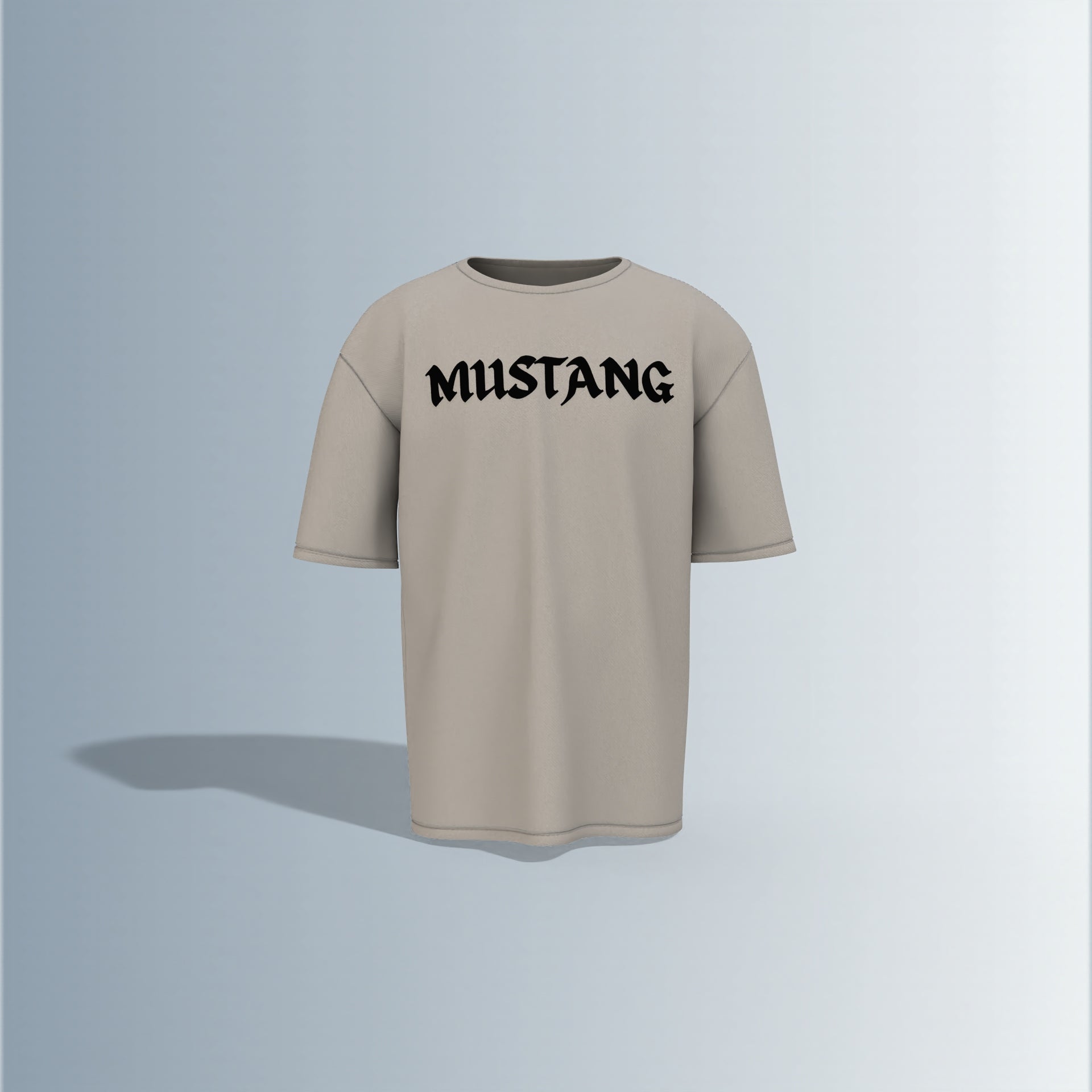 Vintage Mustang: Classic Blue 1970 Fastback – Retro Car Lovers Graphic Oversized T-shirt