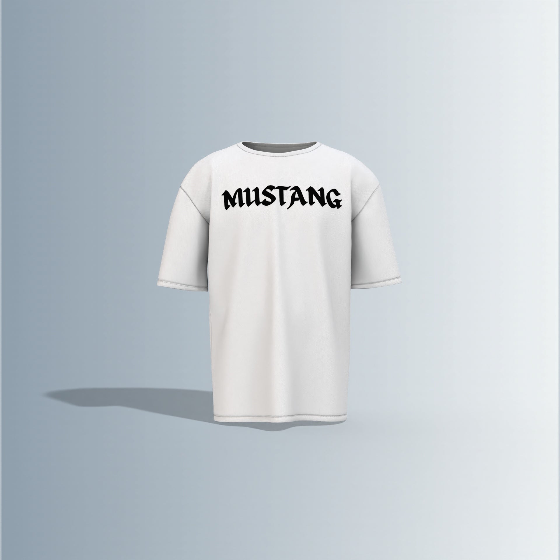 Vintage Mustang: Classic Blue 1970 Fastback – Retro Car Lovers Graphic Oversized T-shirt