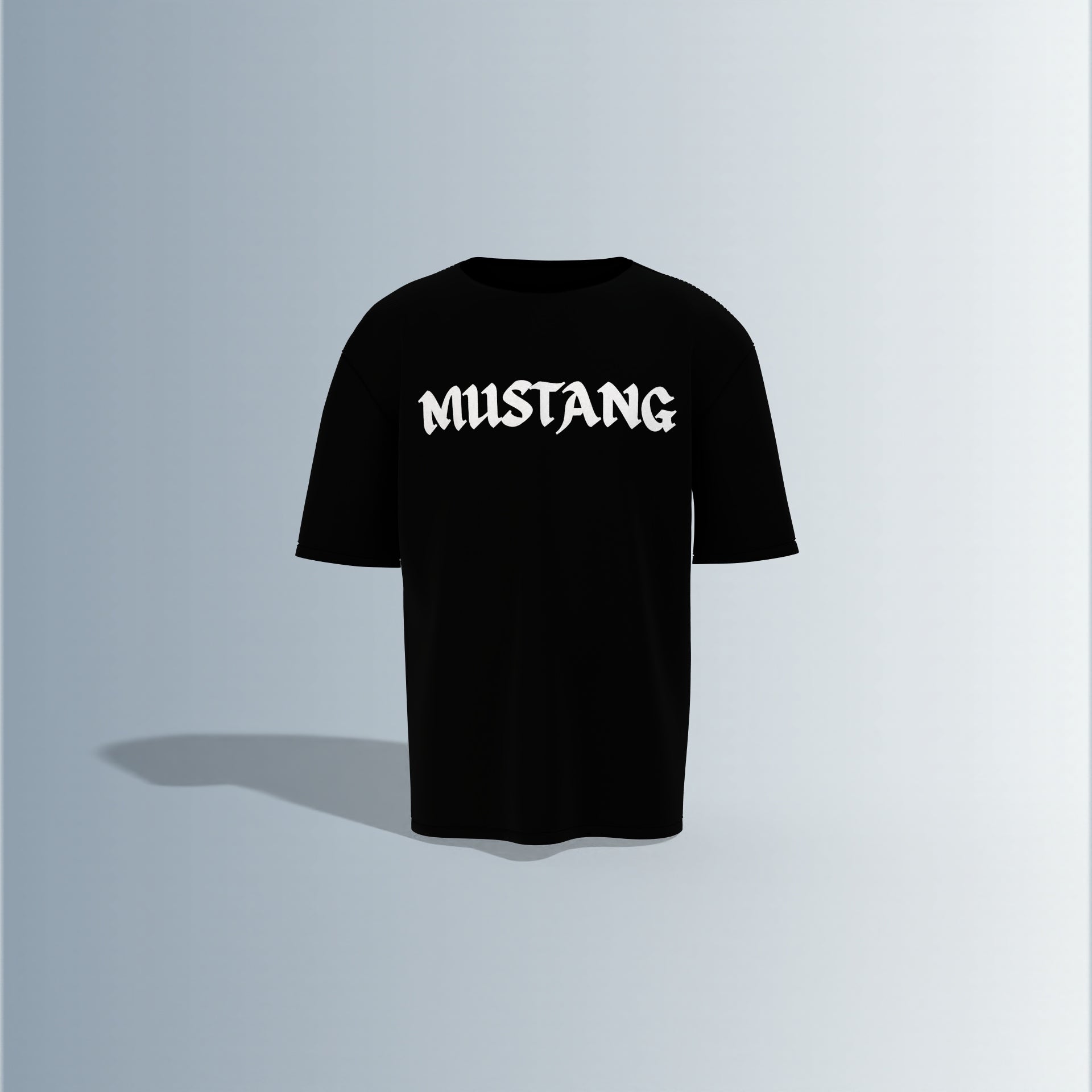 Vintage Mustang: Classic Blue 1970 Fastback – Retro Car Lovers Graphic Oversized T-shirt