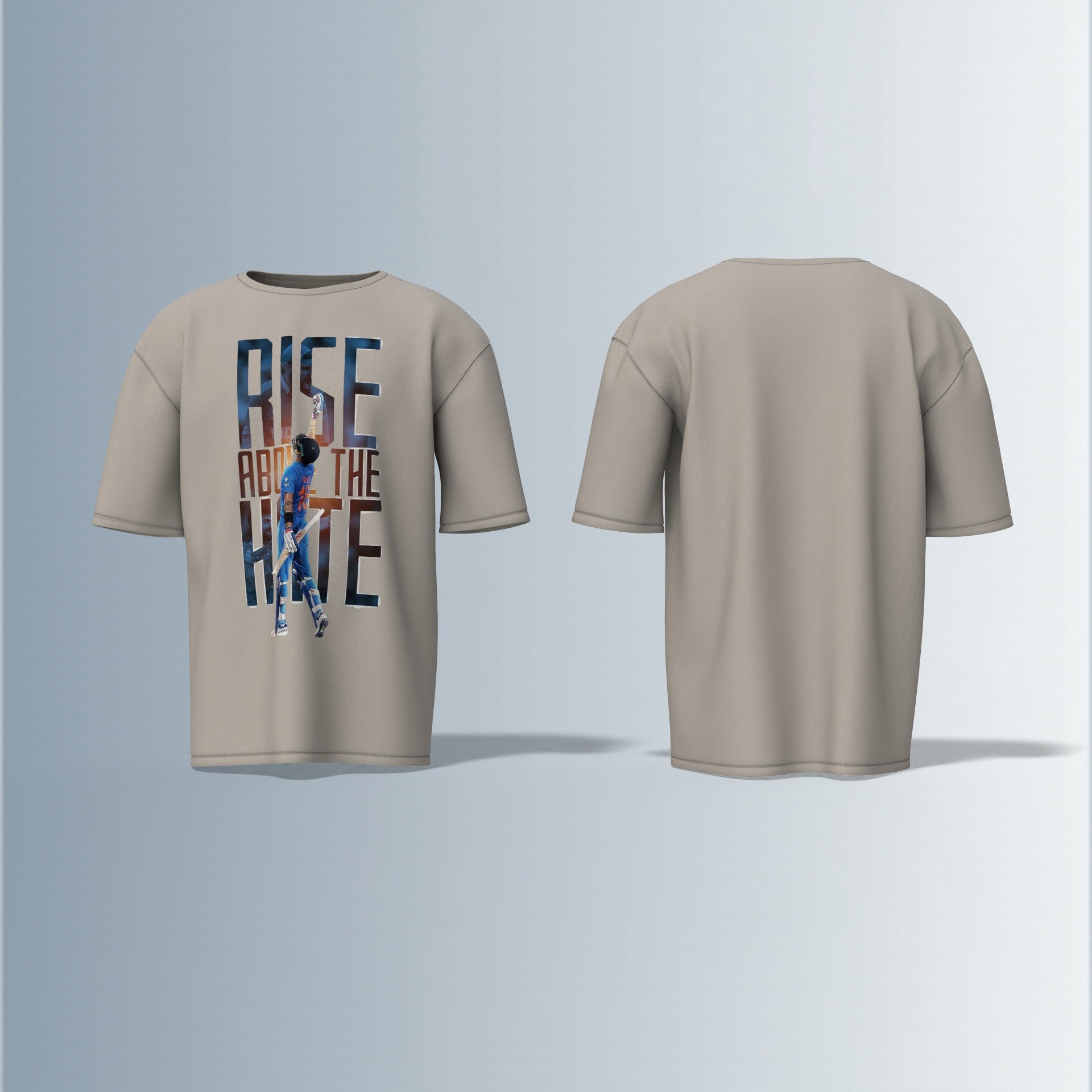 Rise Above the Hate – VIRAT KOHLI Graphic Tee for Resilient Champions Oversized T-shirt