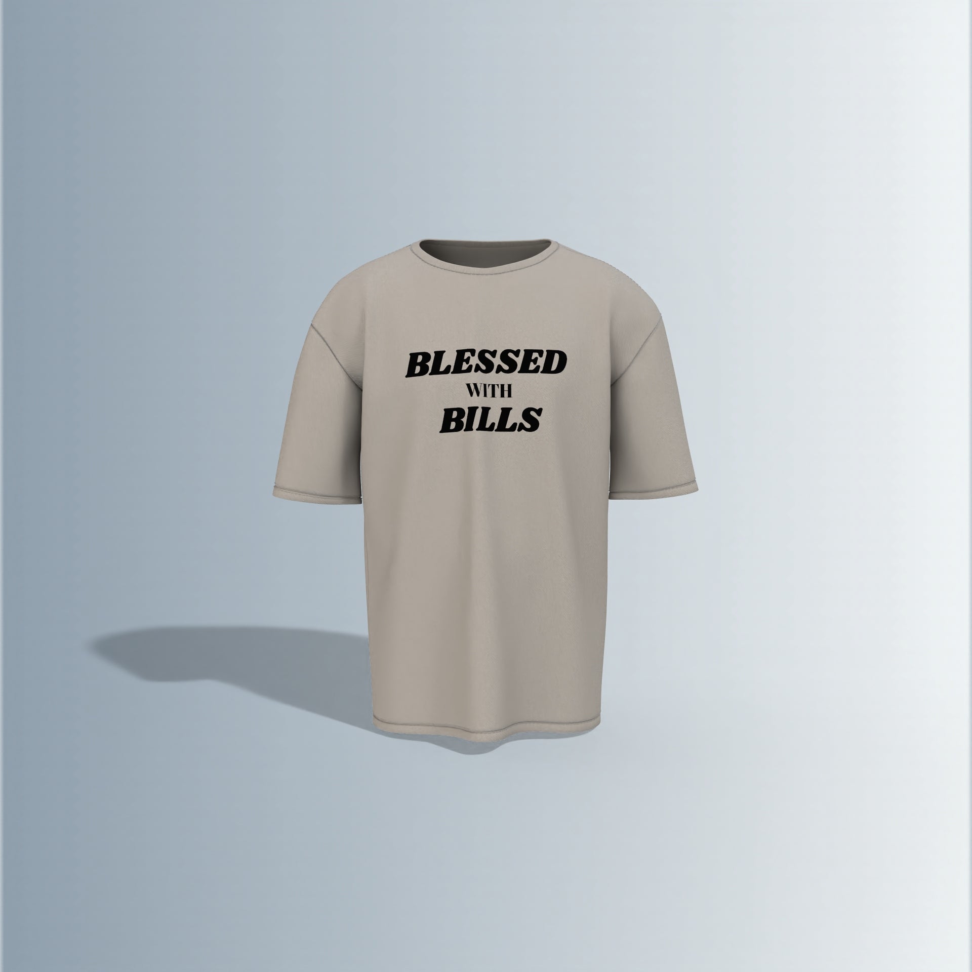 Blessed With Bills – Hustler’s Faith-Inspired Streetwear Tee for the Money-Minded Oversized T-shirt