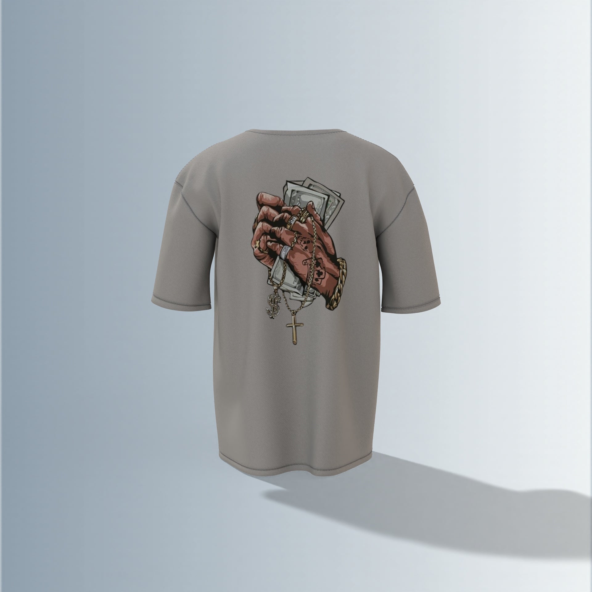 Blessed With Bills – Hustler’s Faith-Inspired Streetwear Tee for the Money-Minded Oversized T-shirt